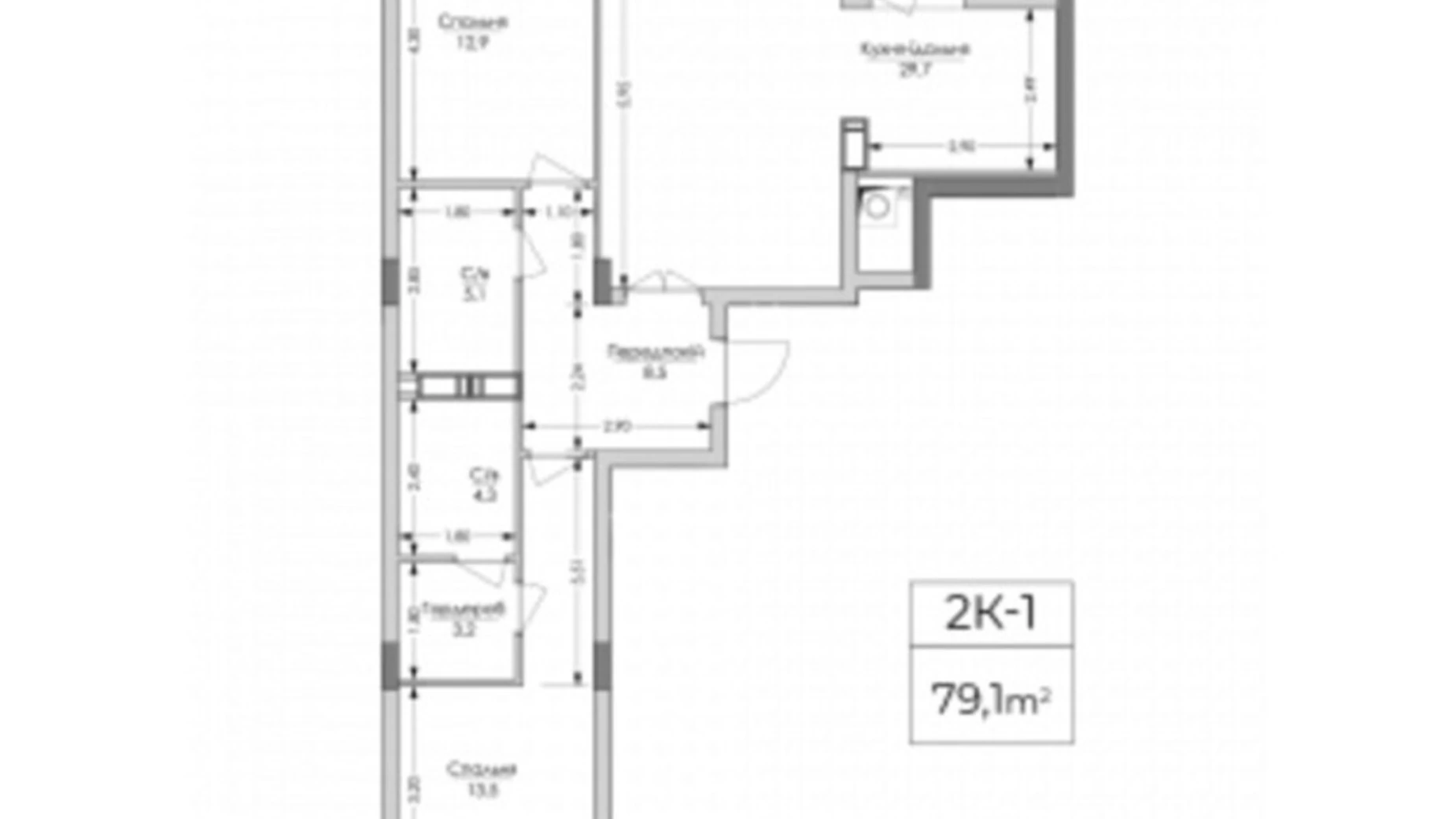 Продается 2-комнатная квартира 79.1 кв. м в Львове, ул. Вячеслава Липинского - фото 2
