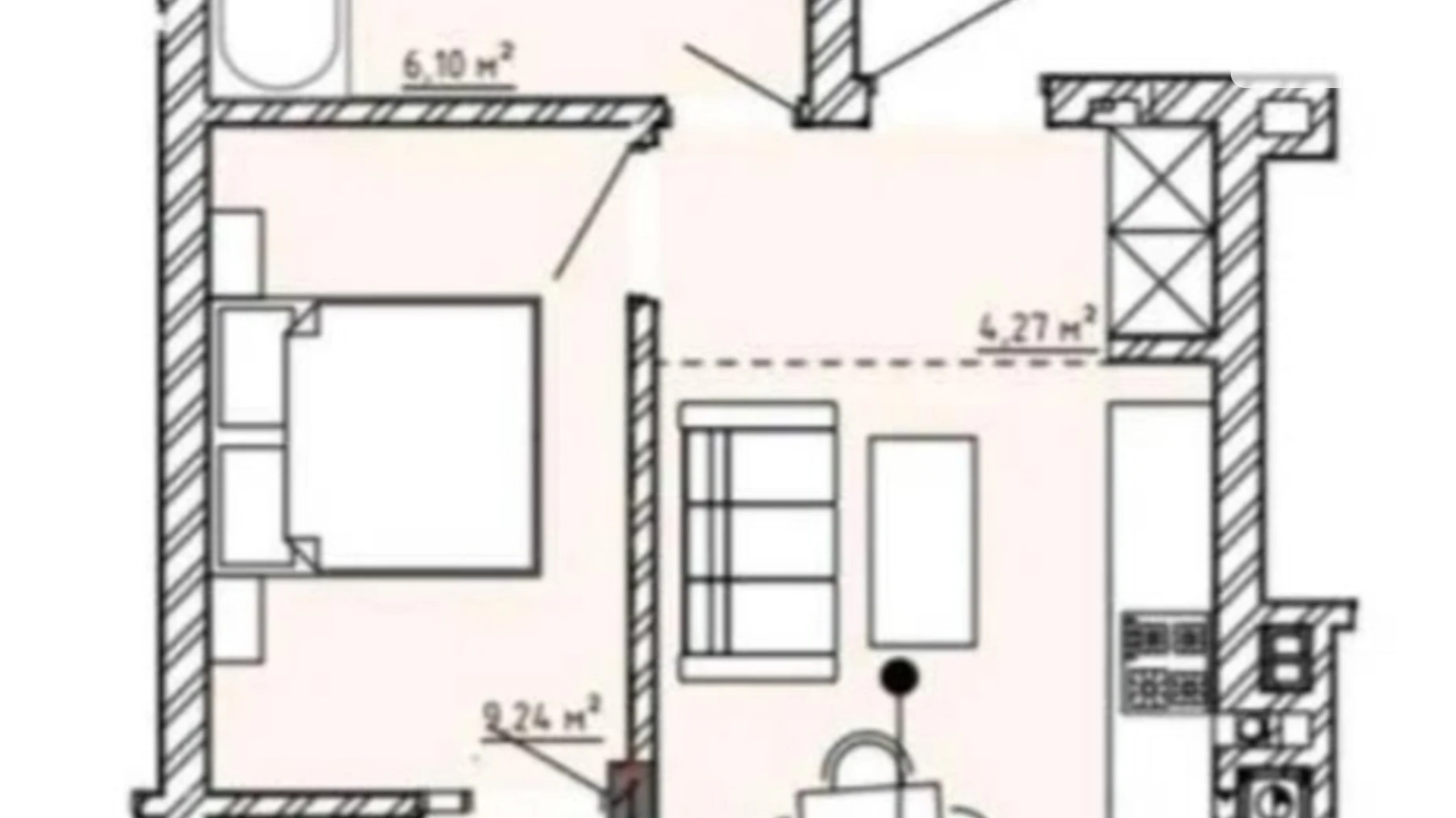 Продается 1-комнатная квартира 35 кв. м в Львове, цена: 43000 $ - фото 2