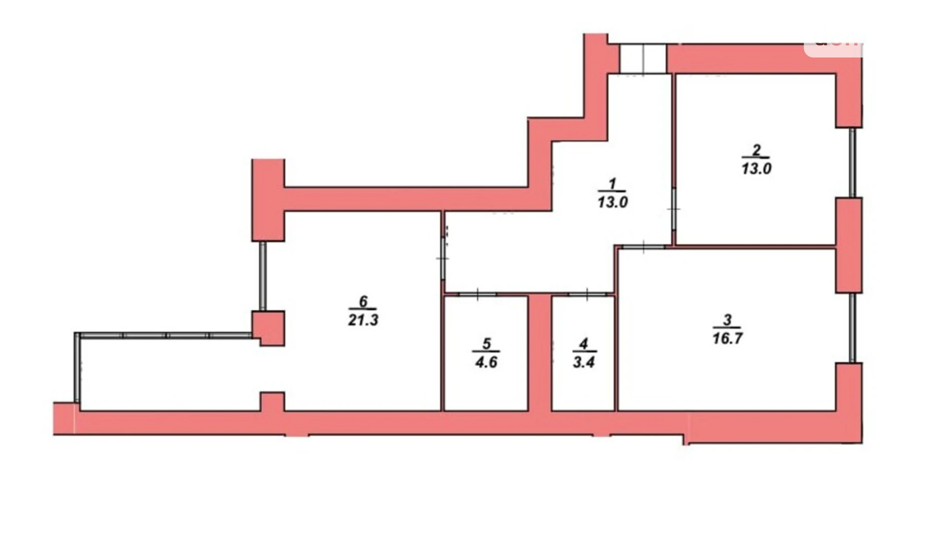 Продается 2-комнатная квартира 72 кв. м в Хмельницком, ул. Тернопольская, 13/6А - фото 2