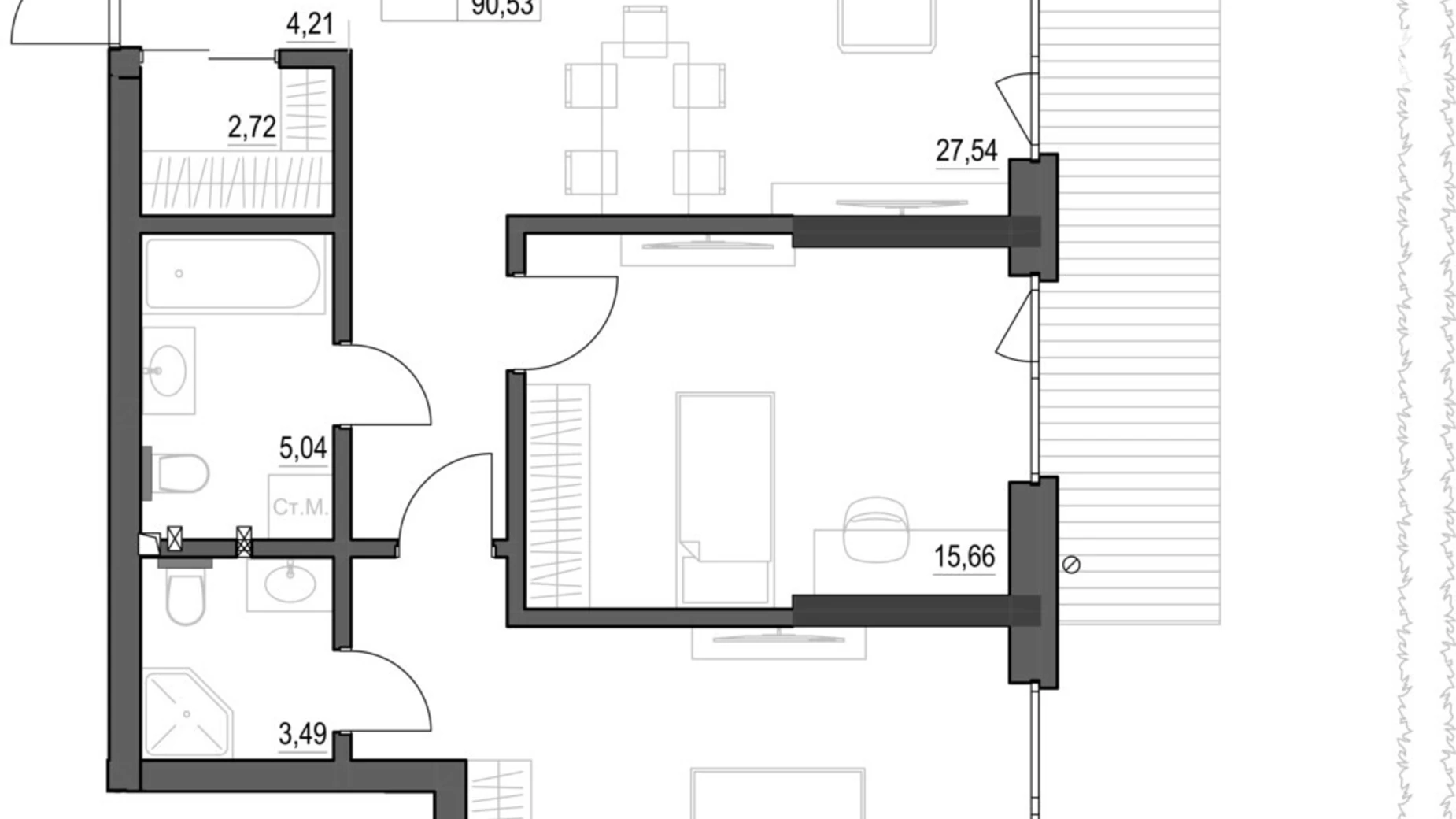 Продается 2-комнатная квартира 81.31 кв. м в Кропивницком - фото 2