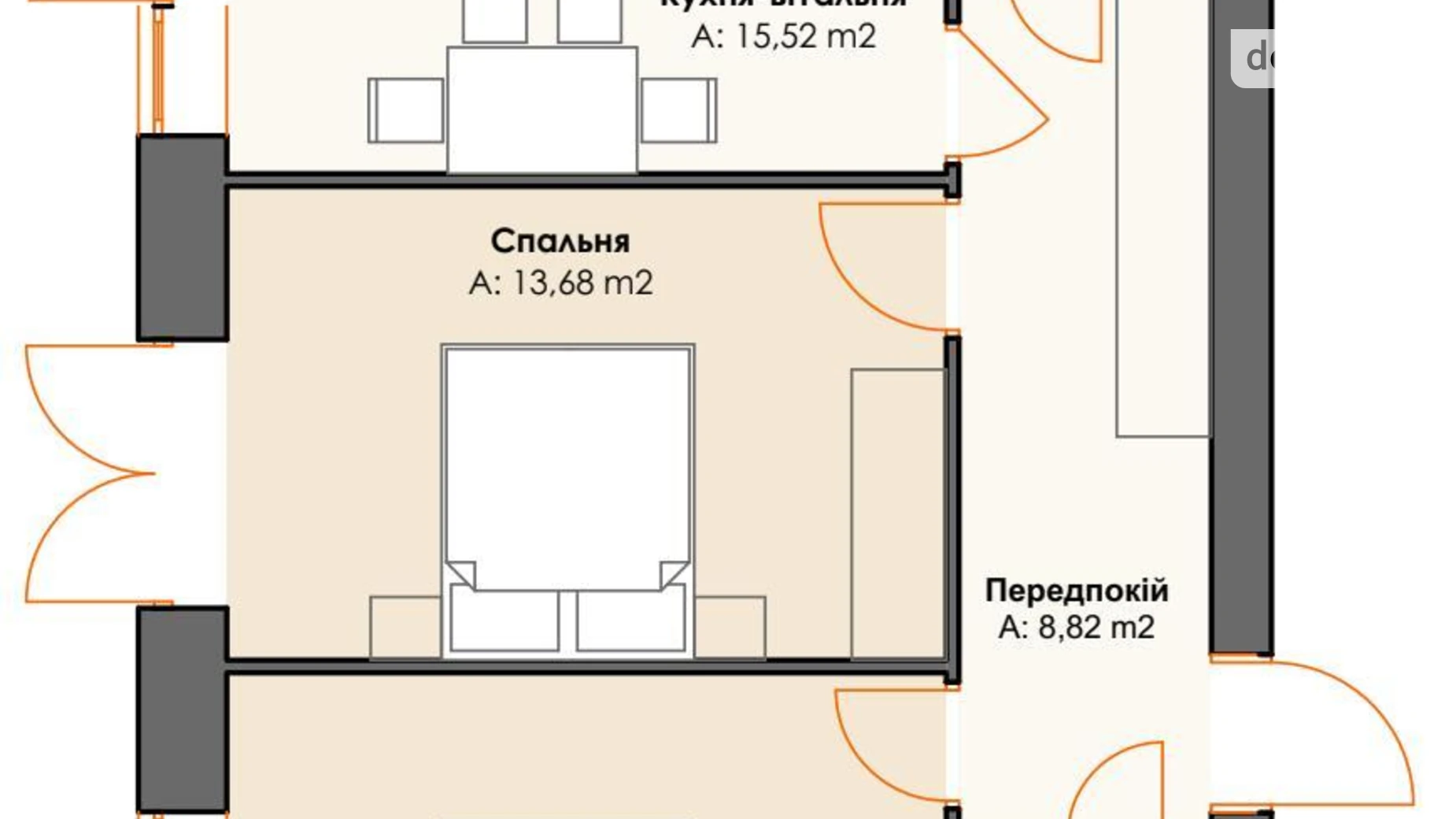 Продається 2-кімнатна квартира 58.22 кв. м у Ірпені, вул. Северинівська - фото 2