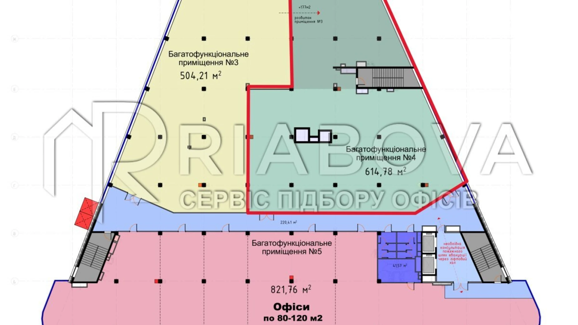 Сдается в аренду офис 614.78 кв. м в бизнес-центре, цена: 9221 $ - фото 2