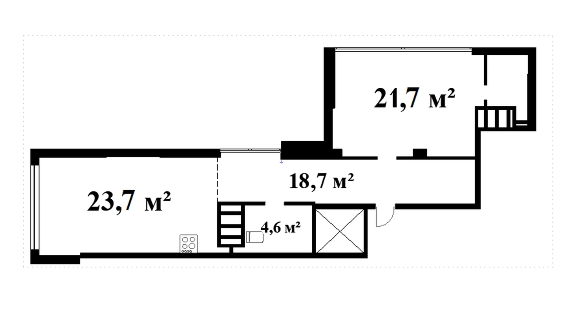 Продається 1-кімнатна квартира 69.3 кв. м у Києві, вул. Михайла Бойчука, 41Б - фото 2