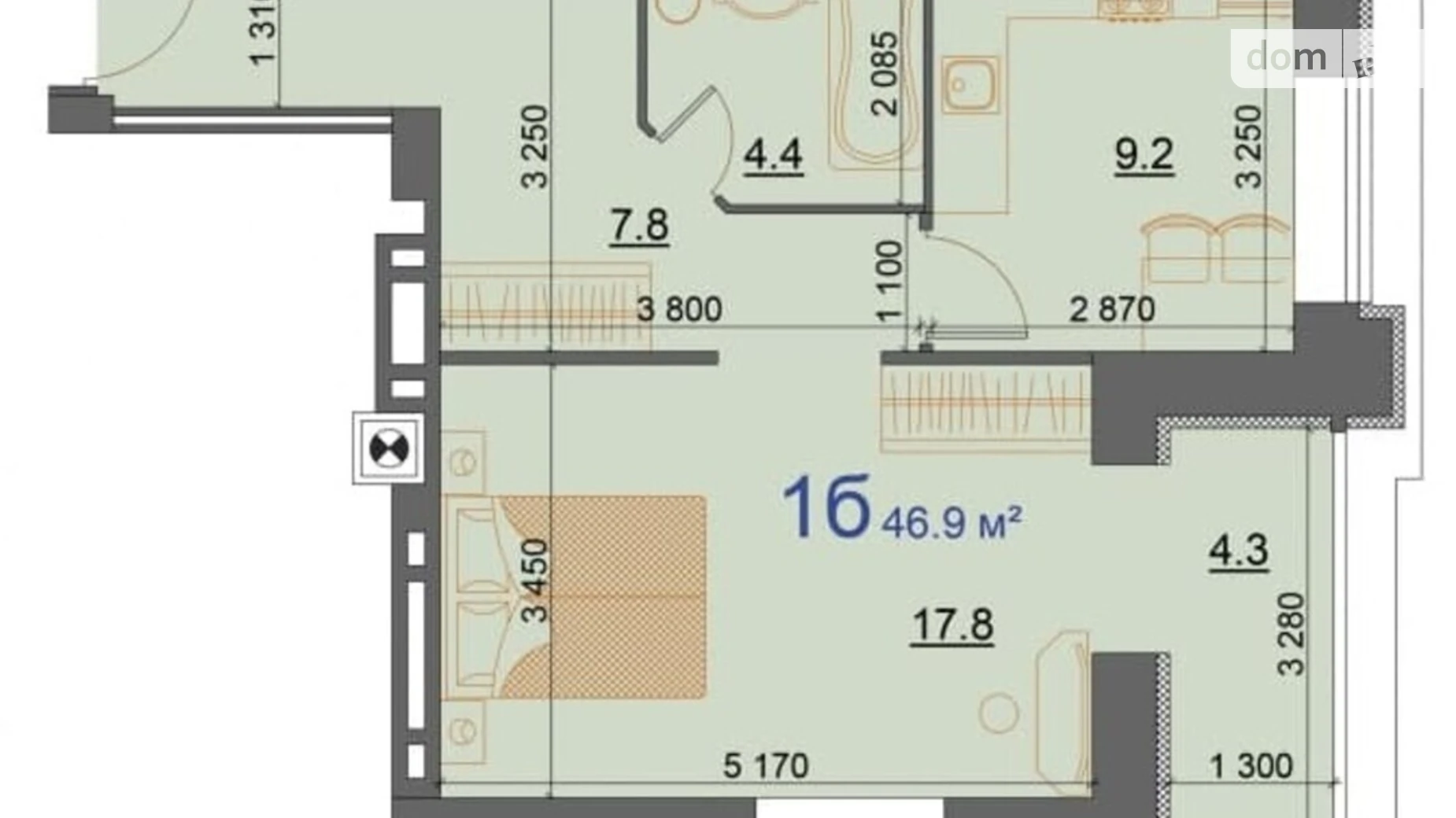 Продается 1-комнатная квартира 46.9 кв. м в Николаеве, цена: 32830 $ - фото 2