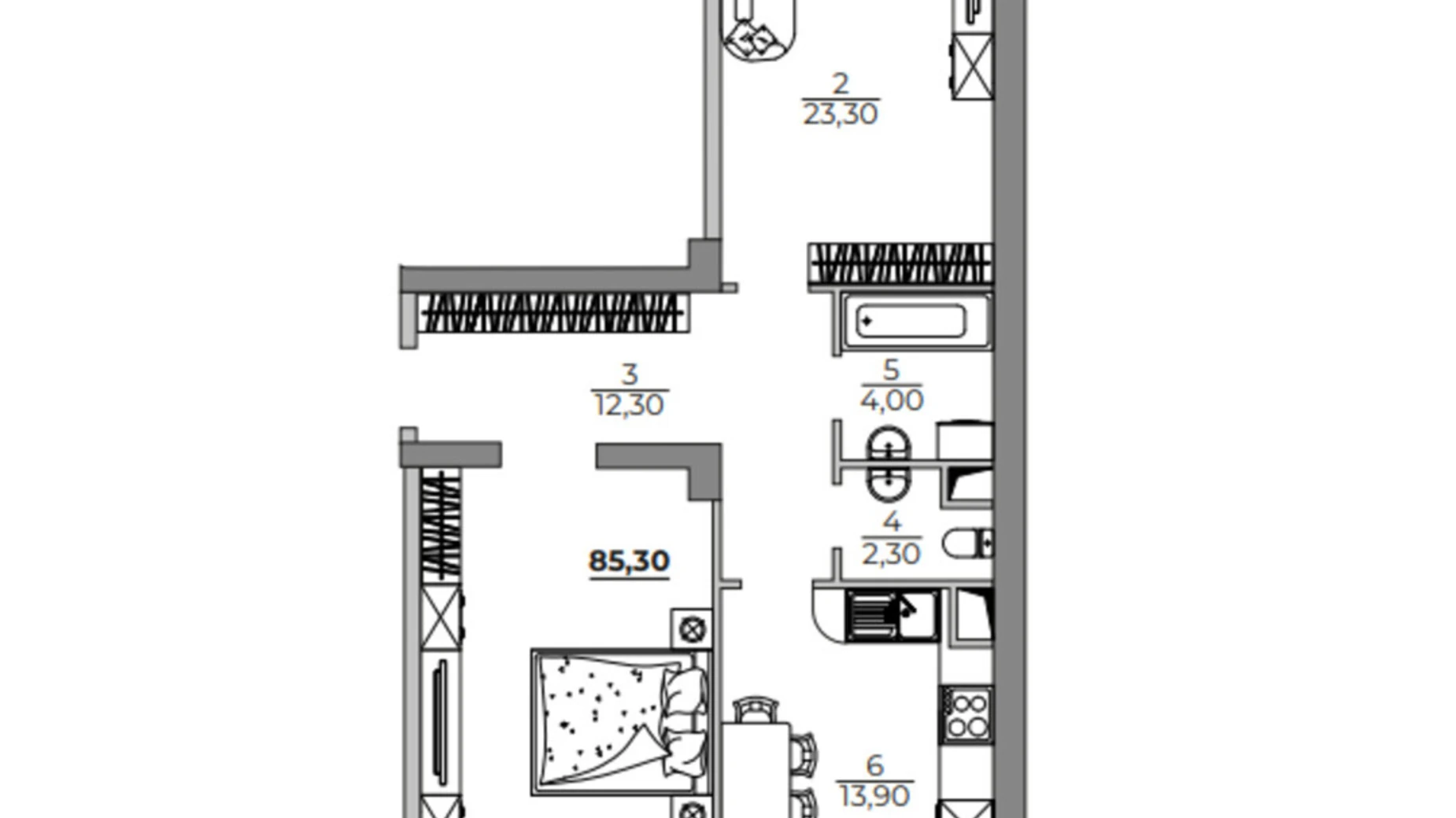 Продается 2-комнатная квартира 85.3 кв. м в Одессе, Фонтанская дор., 118А - фото 2