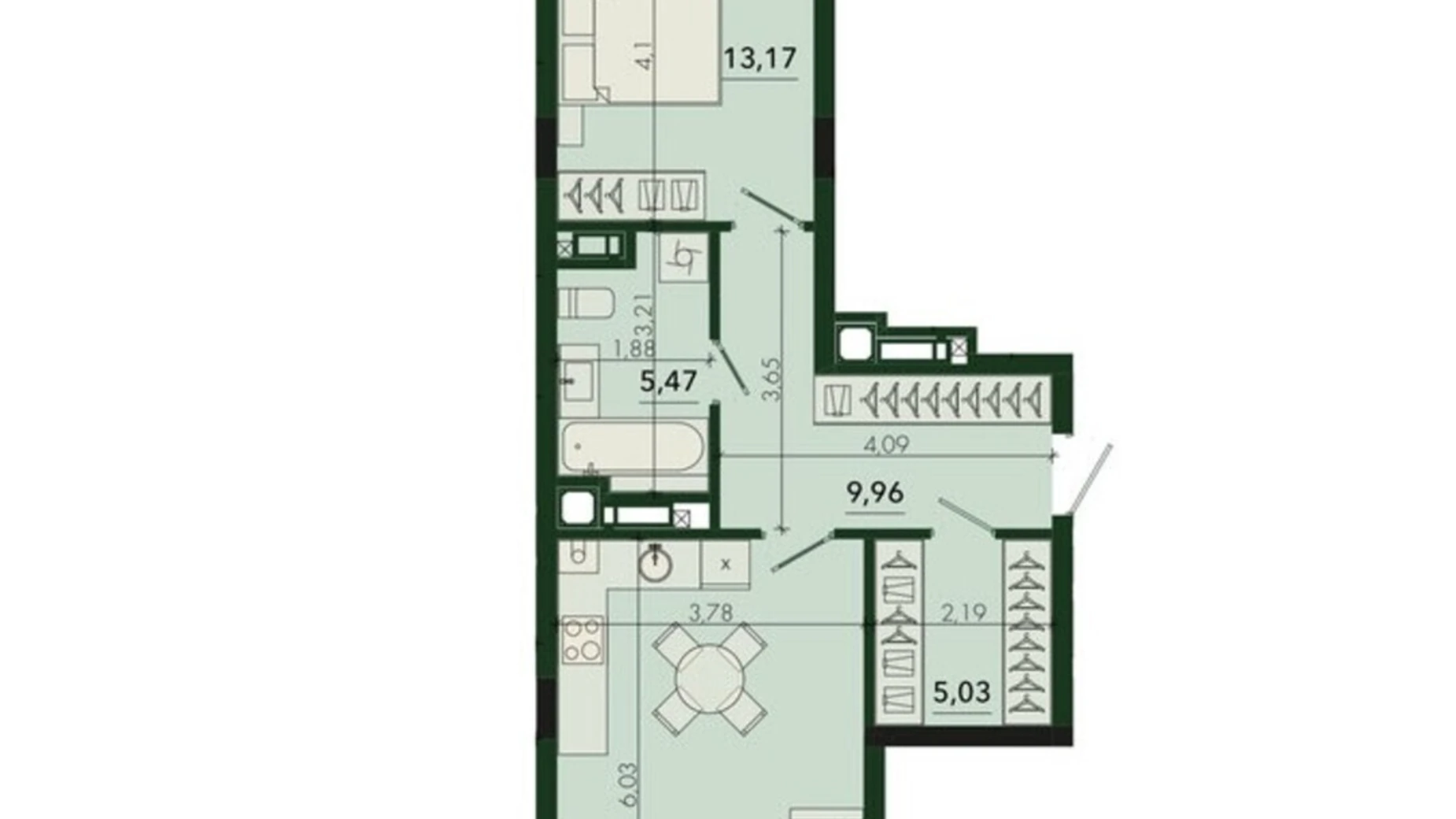 Продается 1-комнатная квартира 59.03 кв. м в Сокольниках, ул. Героев Крут - фото 2