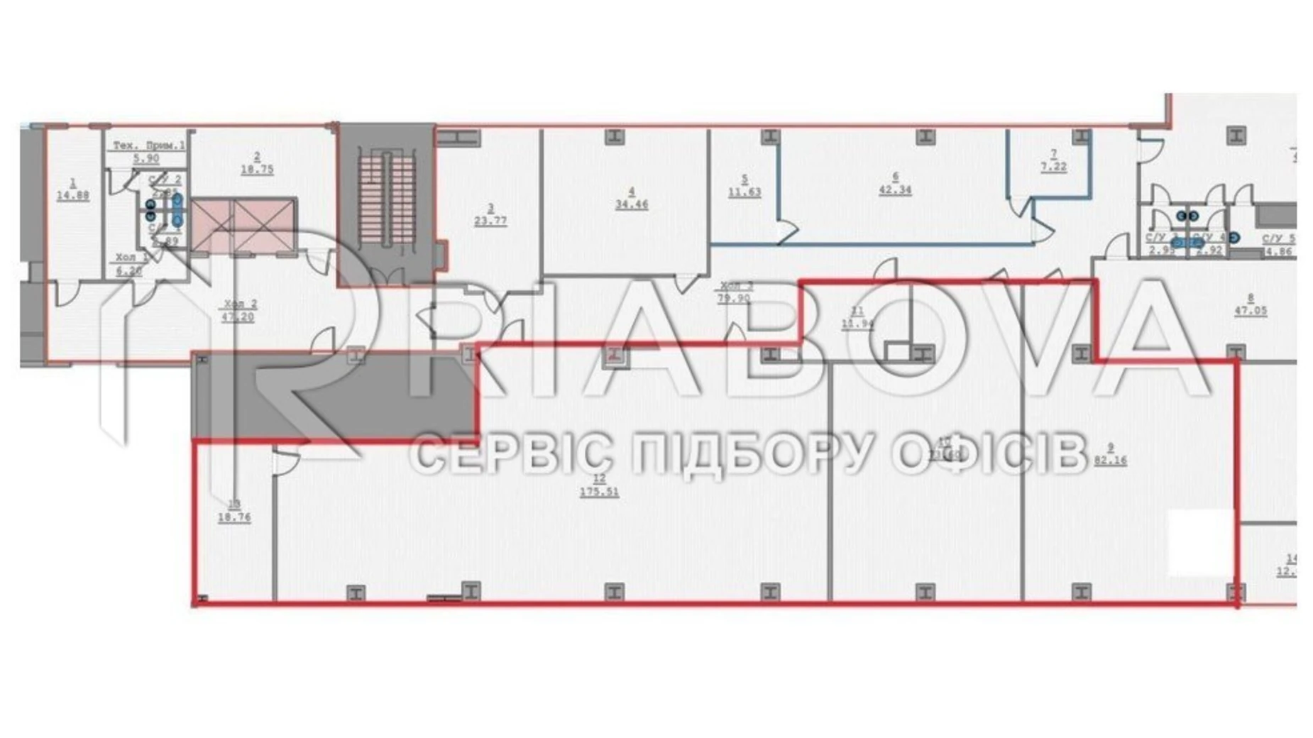 Здається в оренду офіс 361.8 кв. м в бізнес-центрі, цена: 4775 $ - фото 2