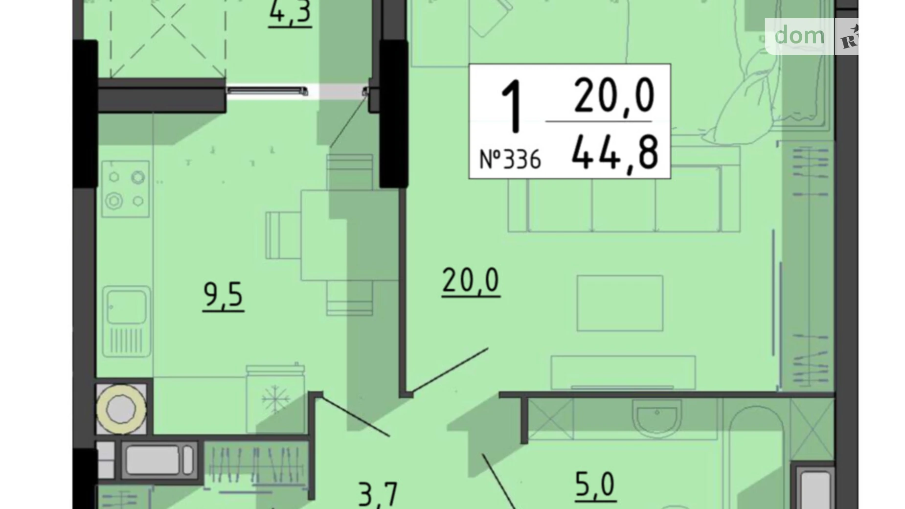 ул. Билецкая, 56 Цыганская Гора Тернополь ЖК SvitLand Residences, цена: 40320 $ - фото 2
