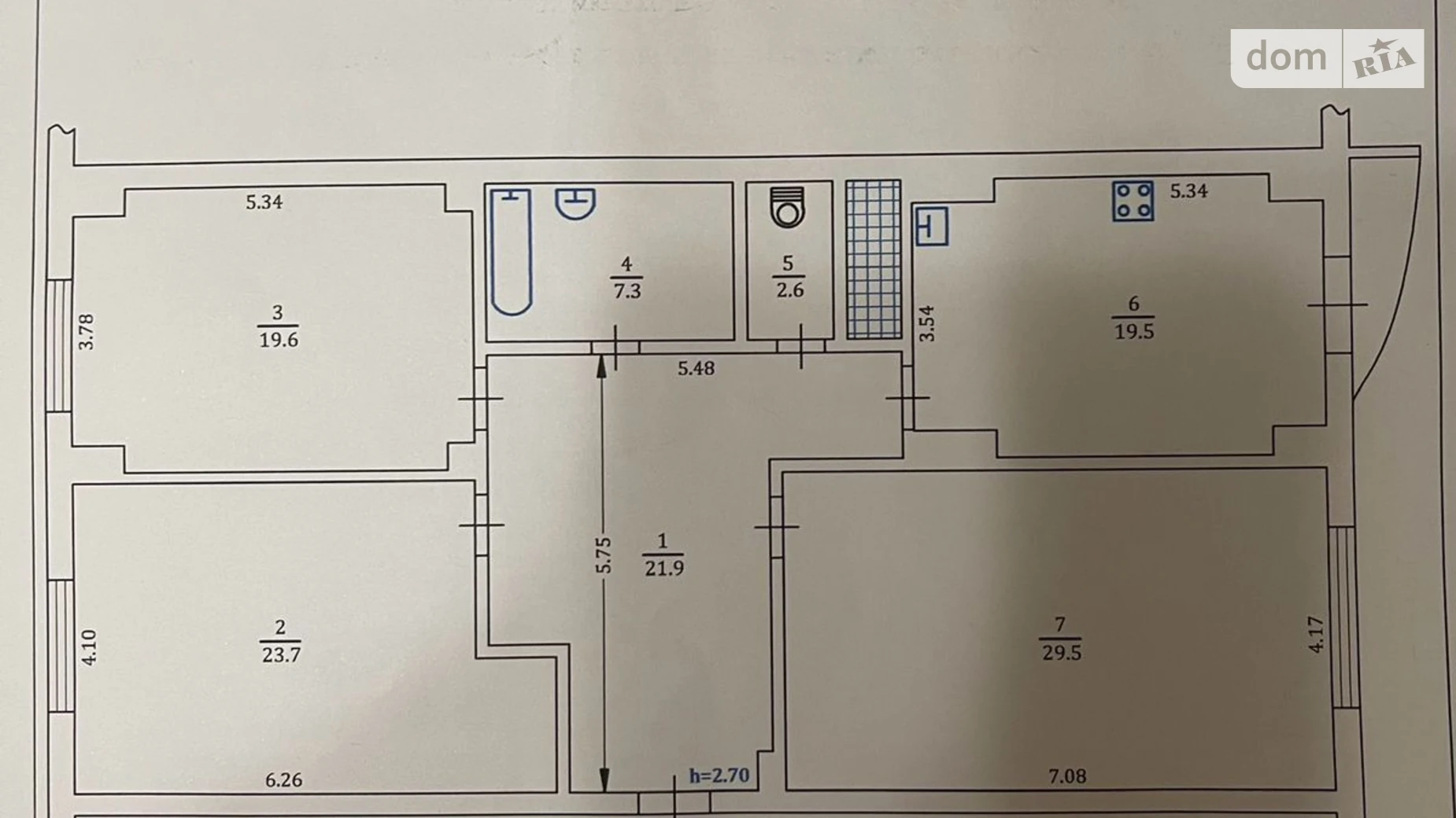 Продається 3-кімнатна квартира 124.7 кв. м у Києві, вул. Раїси Окіпної, 4 - фото 5