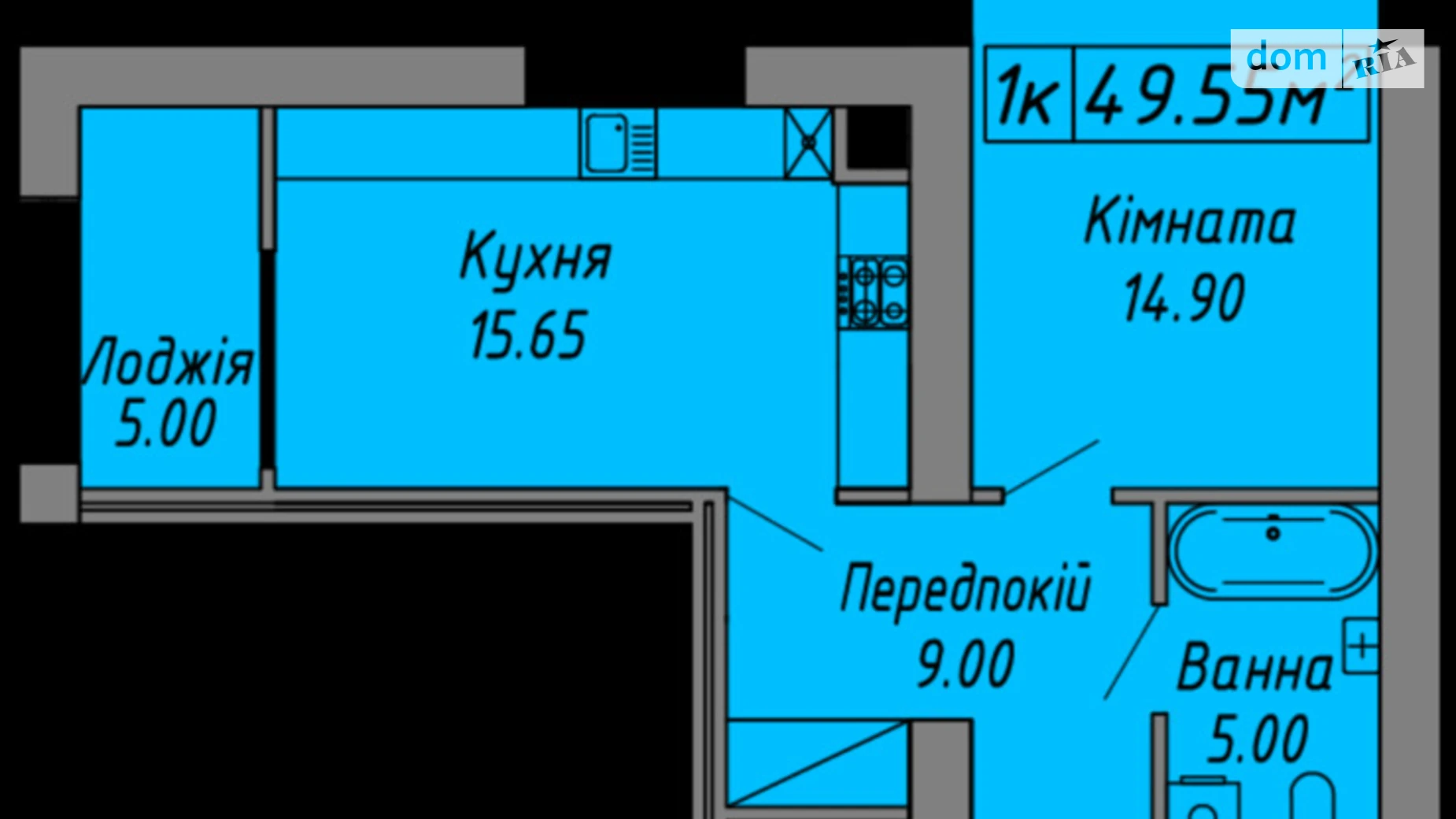 Продается 1-комнатная квартира 49.55 кв. м в Ивано-Франковске, ул. Бандеры Степана - фото 3