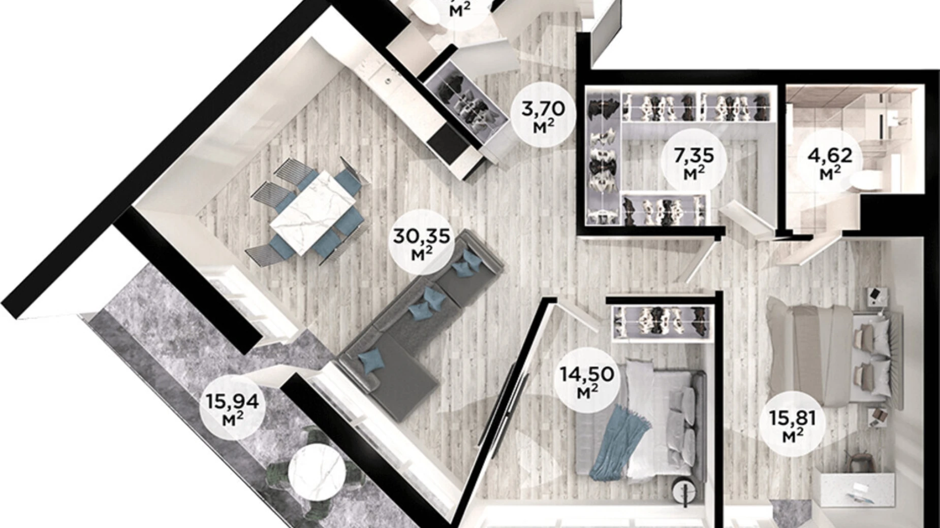 Продается 3-комнатная квартира 115.74 кв. м в Днепре, ул. Солнечная Набережная(Малиновского Маршала) - фото 3