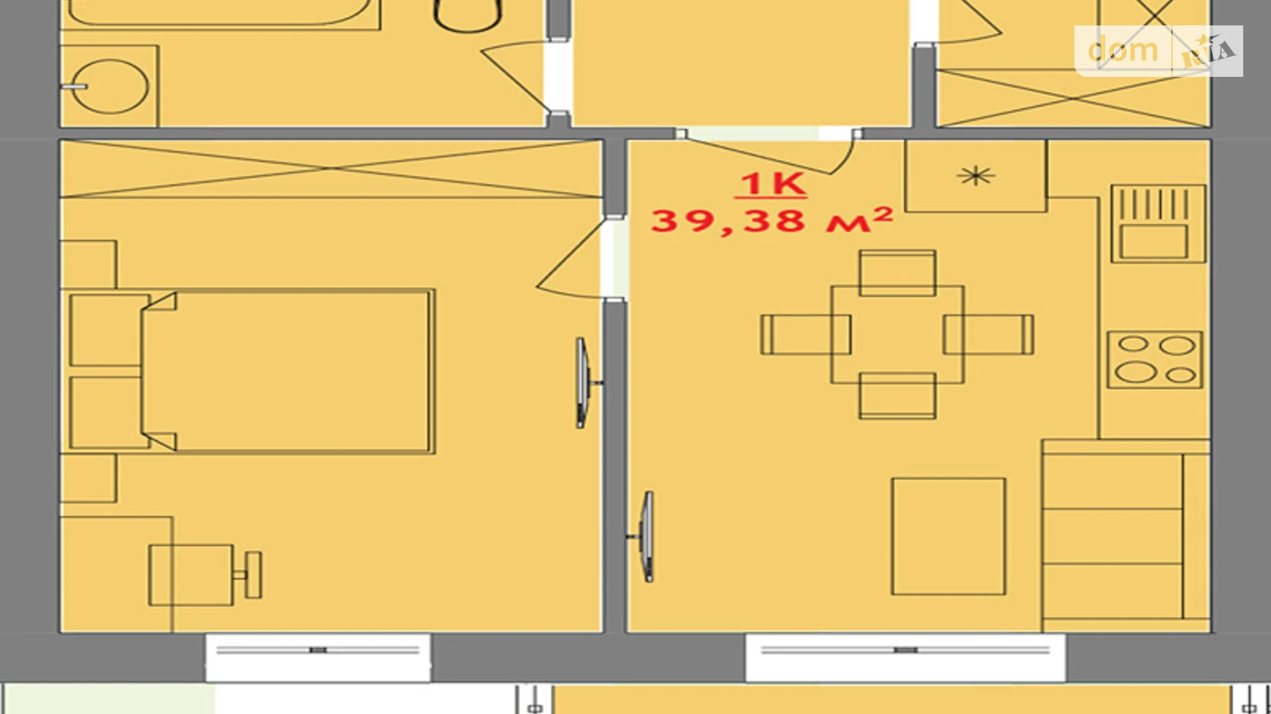 Продается 1-комнатная квартира 39.38 кв. м в Ивано-Франковске, ул. Урожайная, 7А - фото 4