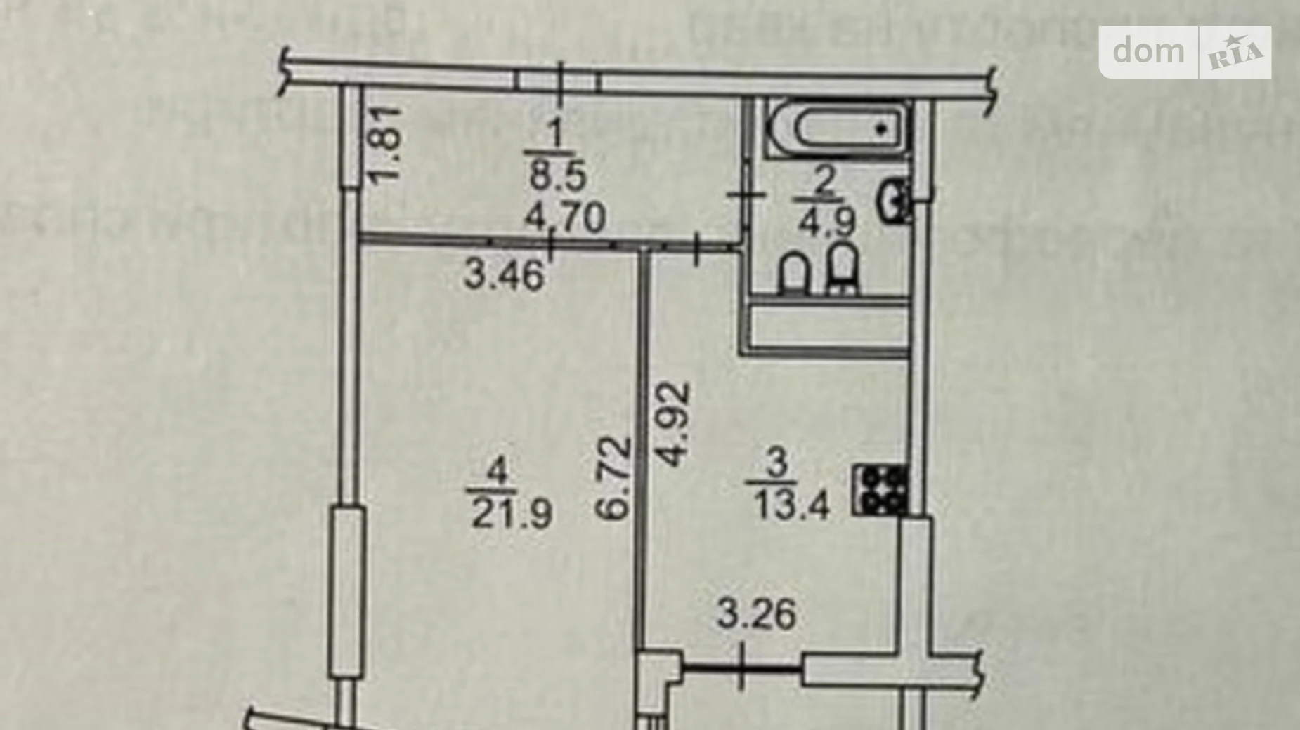 Продается 1-комнатная квартира 51.4 кв. м в Киеве, ул. Вышгородская, 45 корпус 1 - фото 3