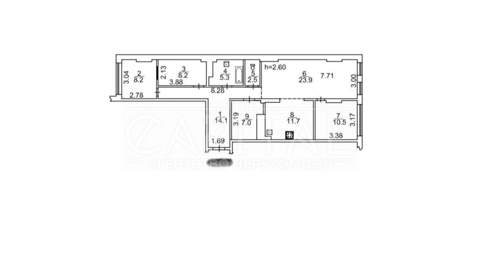 Продается 4-комнатная квартира 91.4 кв. м в Киеве, ул. Центральная, 21А - фото 2