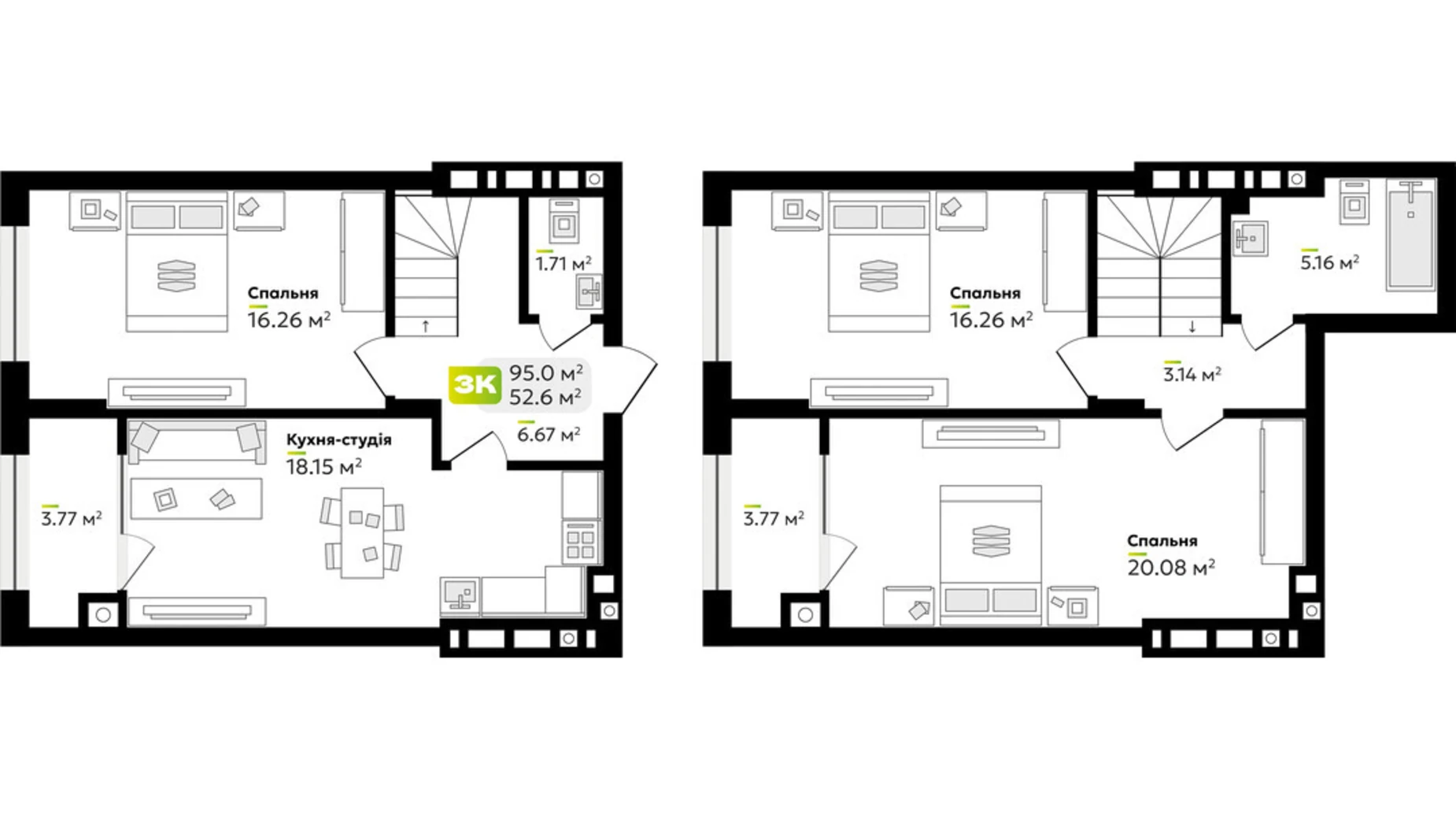Продается 3-комнатная квартира 95 кв. м в Львове, ул. Венгерская, 12 - фото 2