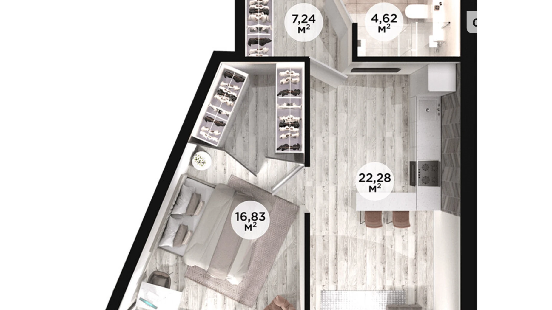 Продається 1-кімнатна квартира 56.84 кв. м у Дніпрі, вул. Сонячна Набережна(Малиновського Маршала) - фото 5