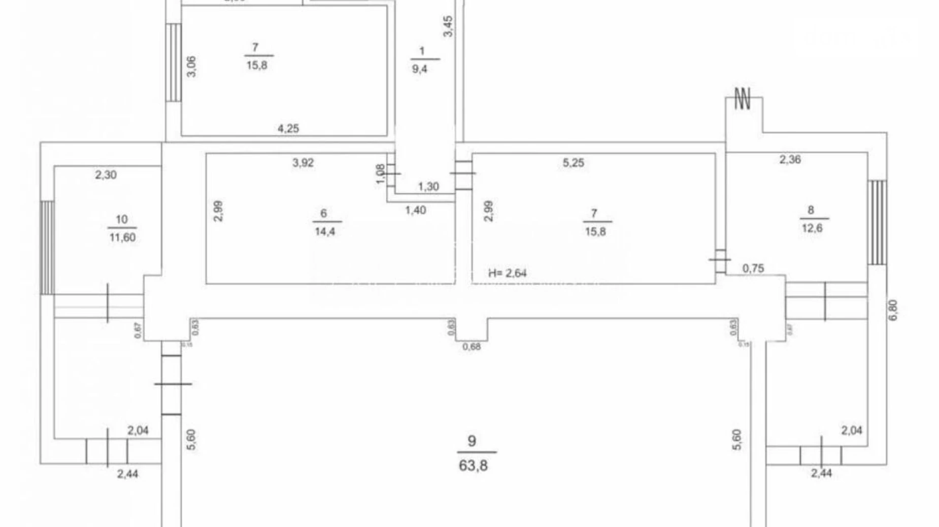 Здається в оренду об'єкт сфери послуг 160 кв. м в 9-поверховій будівлі, цена: 10000 грн - фото 2