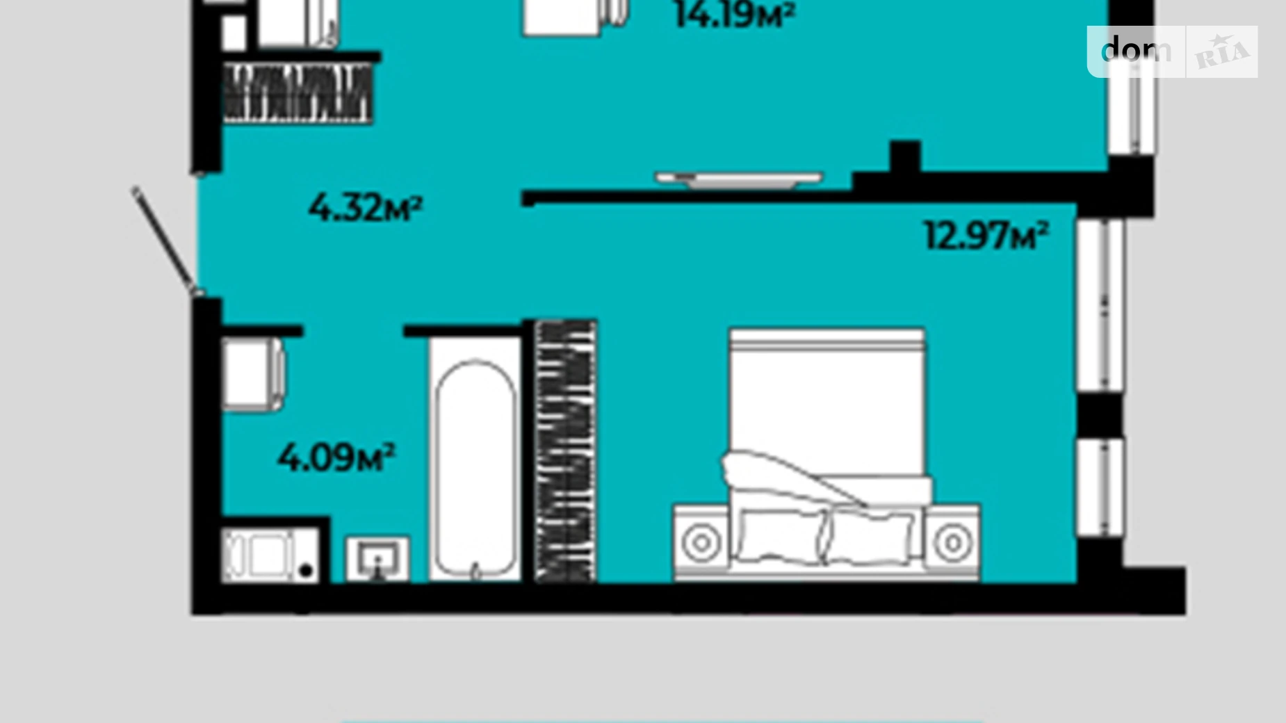 Продается 1-комнатная квартира 40 кв. м в Львове, ул. Роксоляны, 1 - фото 3
