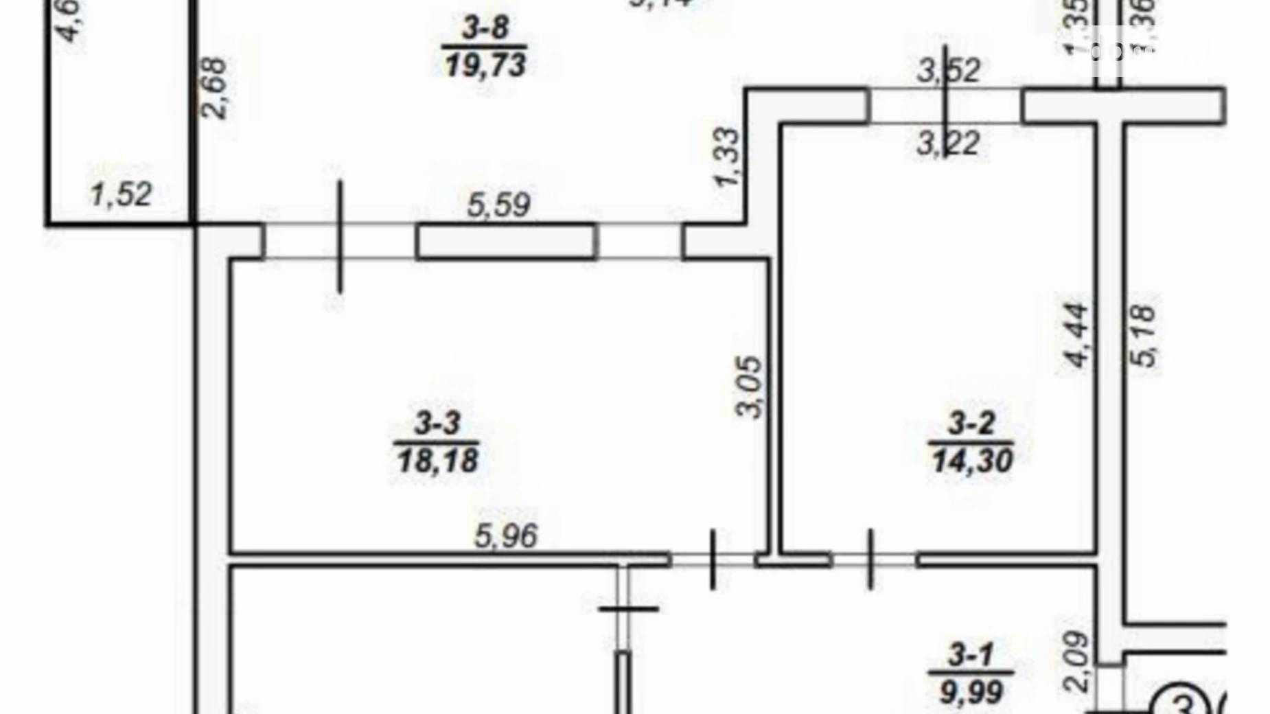 Продается 2-комнатная квартира 92.64 кв. м в Ужгороде, ул. Николая Бобяка, 1А - фото 2
