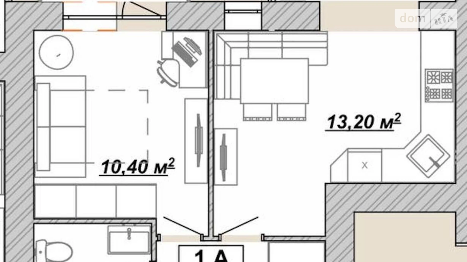 Продається 1-кімнатна квартира 35.1 кв. м у Івано-Франківську, вул. Княгинин, 44 корпус 40 - фото 4