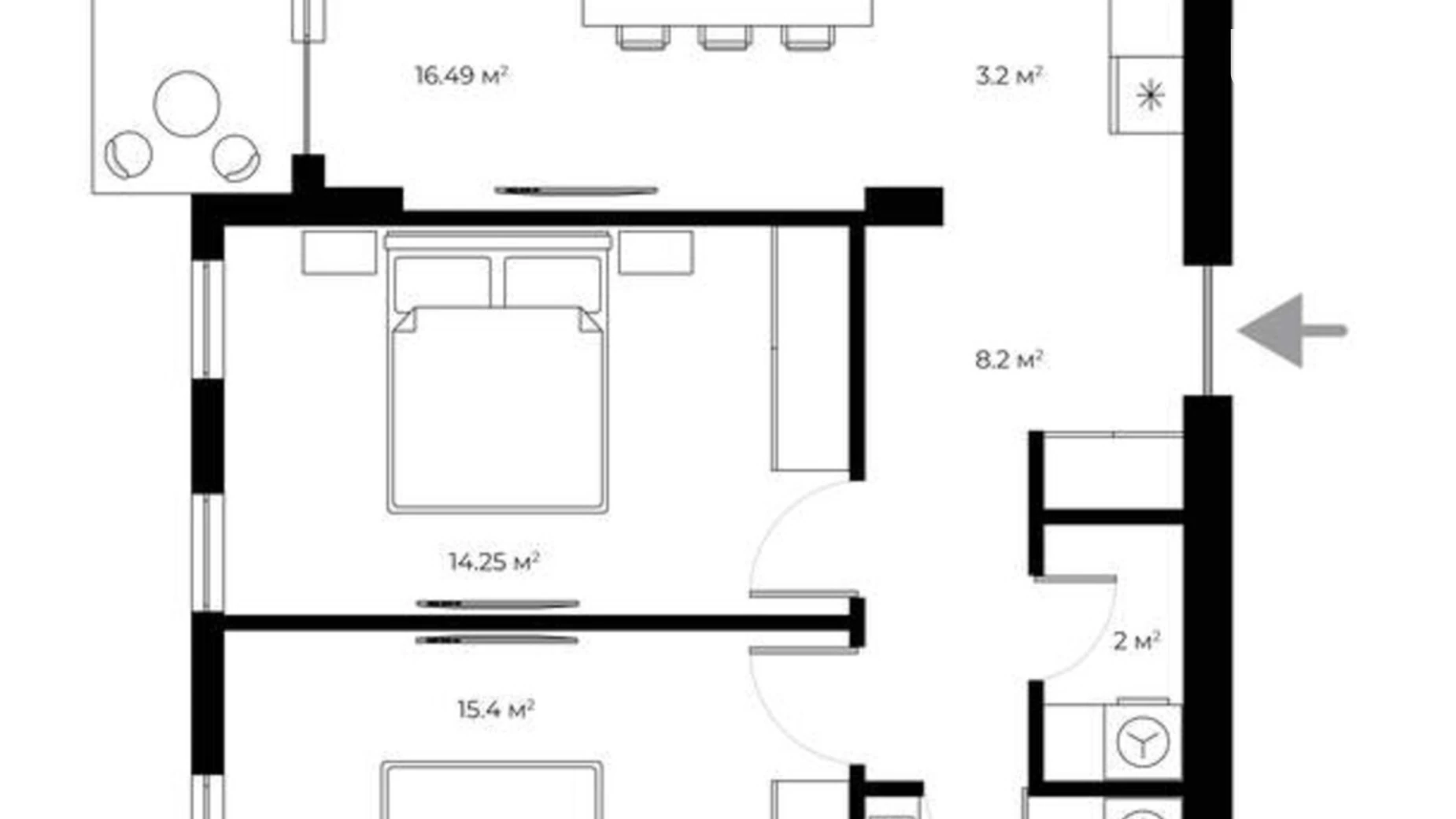 Продається 2-кімнатна квартира 66.9 кв. м у Ужгороді, вул. Мальовнича, 8 - фото 2