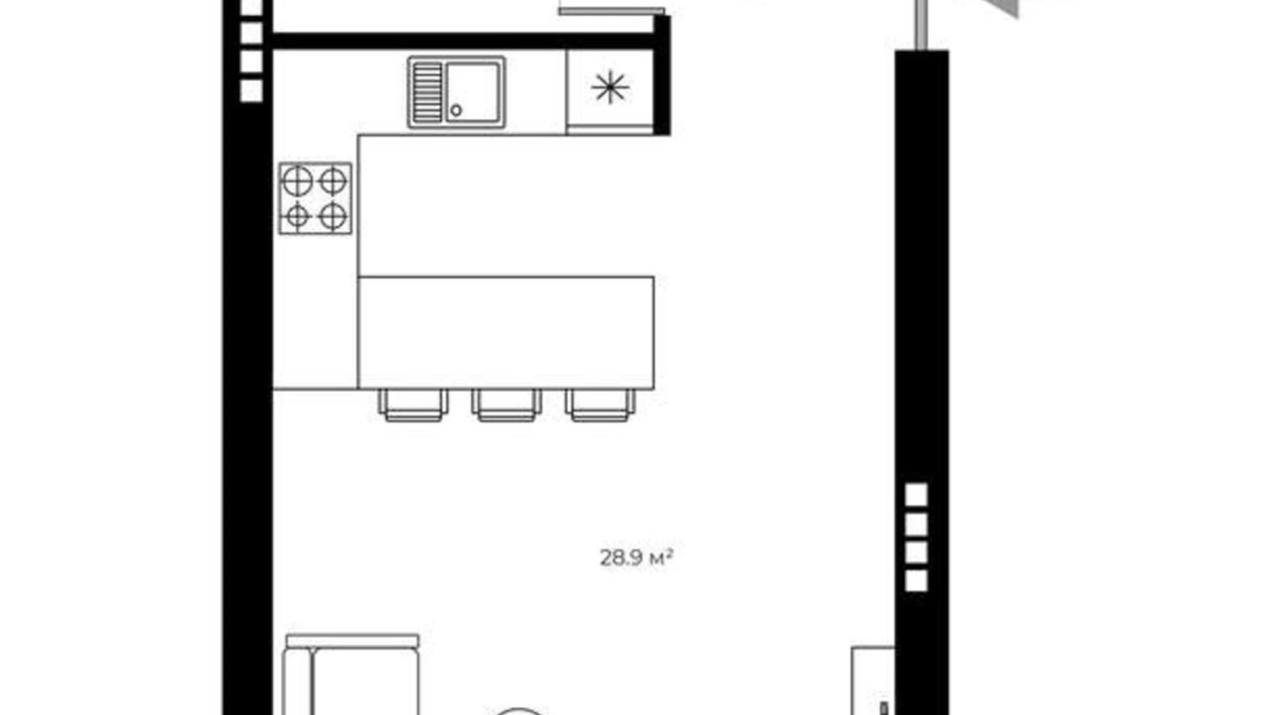 Продається 1-кімнатна квартира 37 кв. м у Ужгороді, вул. Мальовнича, 8 - фото 2
