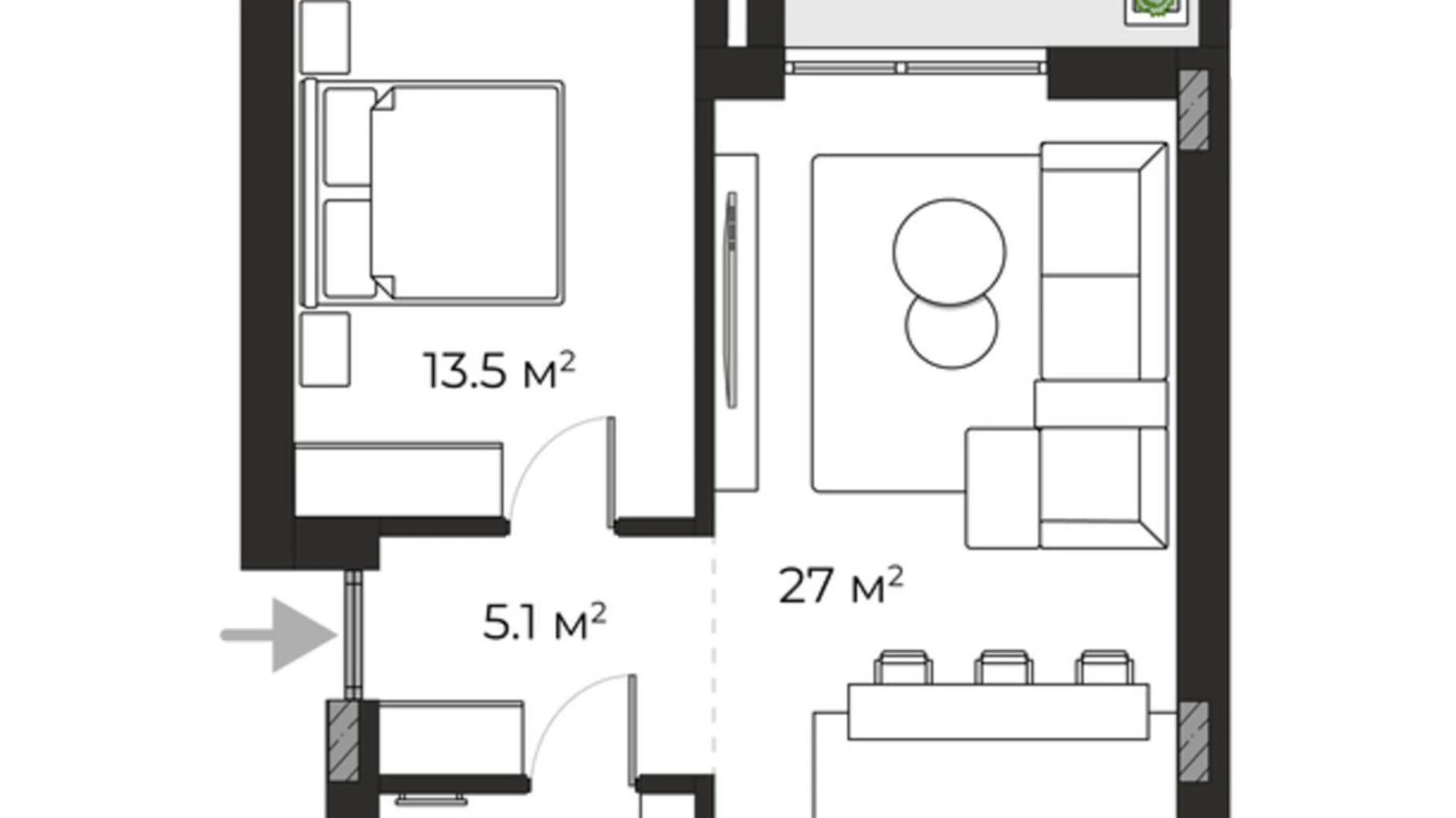 Продается 1-комнатная квартира 52.6 кв. м в Ужгороде, цена: 120980 $ - фото 4