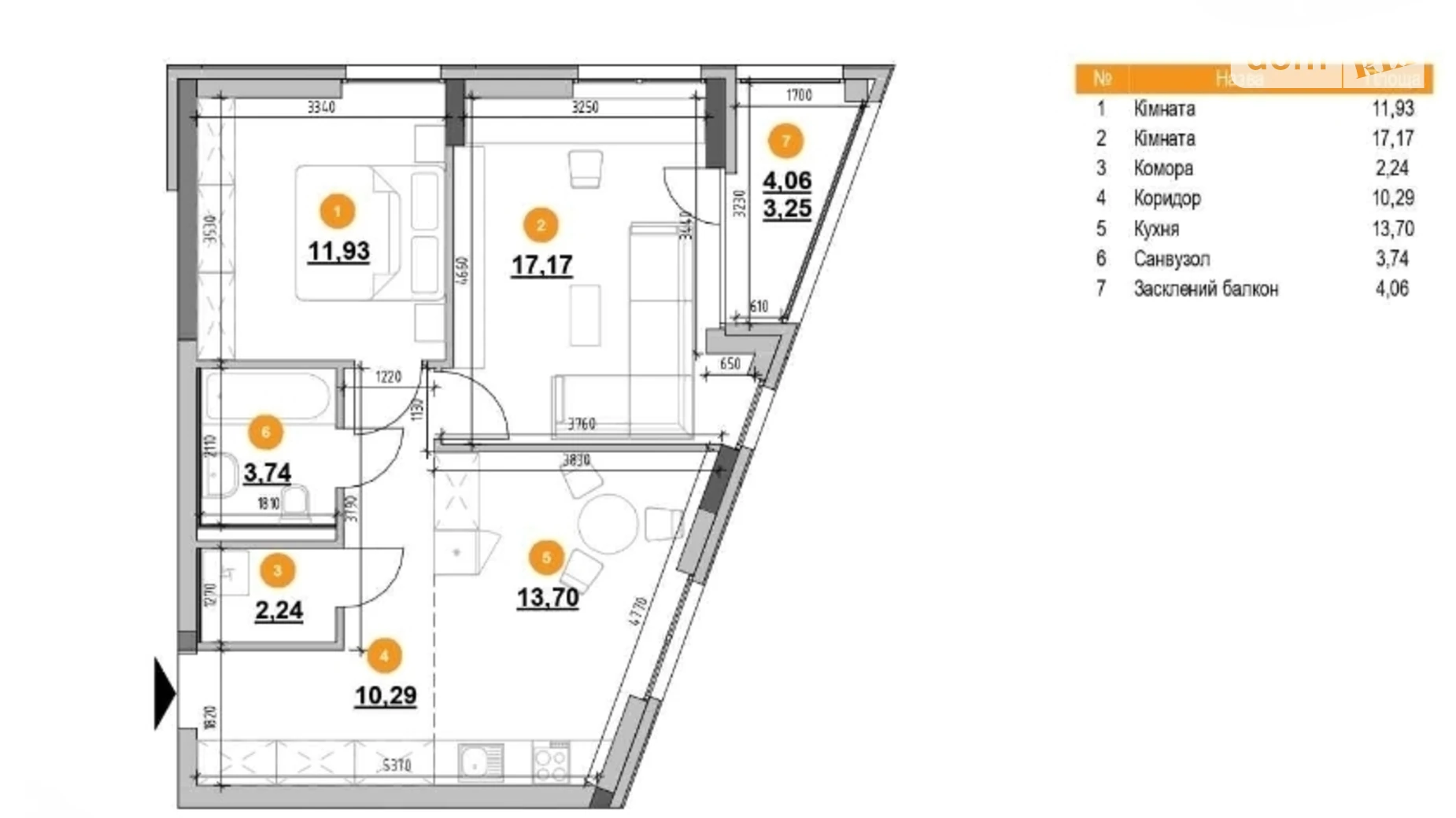 Продается 2-комнатная квартира 62.32 кв. м в Львове, ул. Железнодорожная - фото 2