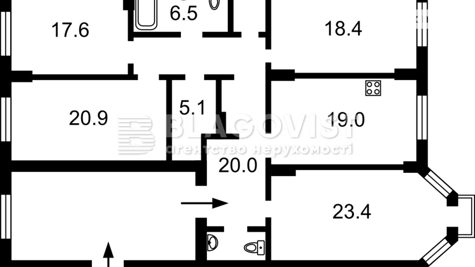 Продается 4-комнатная квартира 136 кв. м в Киеве, ул. Дмитриевская, 75 - фото 3