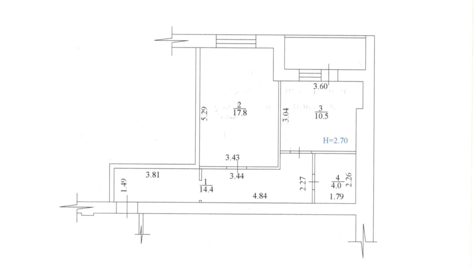 Продается 1-комнатная квартира 49.1 кв. м в Харькове - фото 3