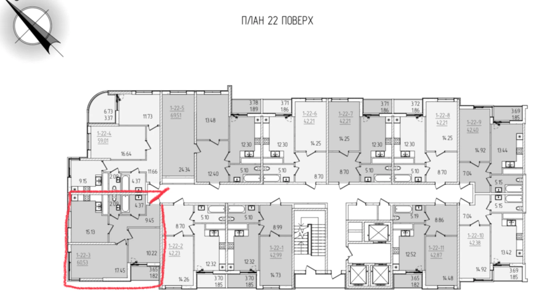 Продается 2-комнатная квартира 60.5 кв. м в Одессе, ул. Краснова, 1В - фото 3