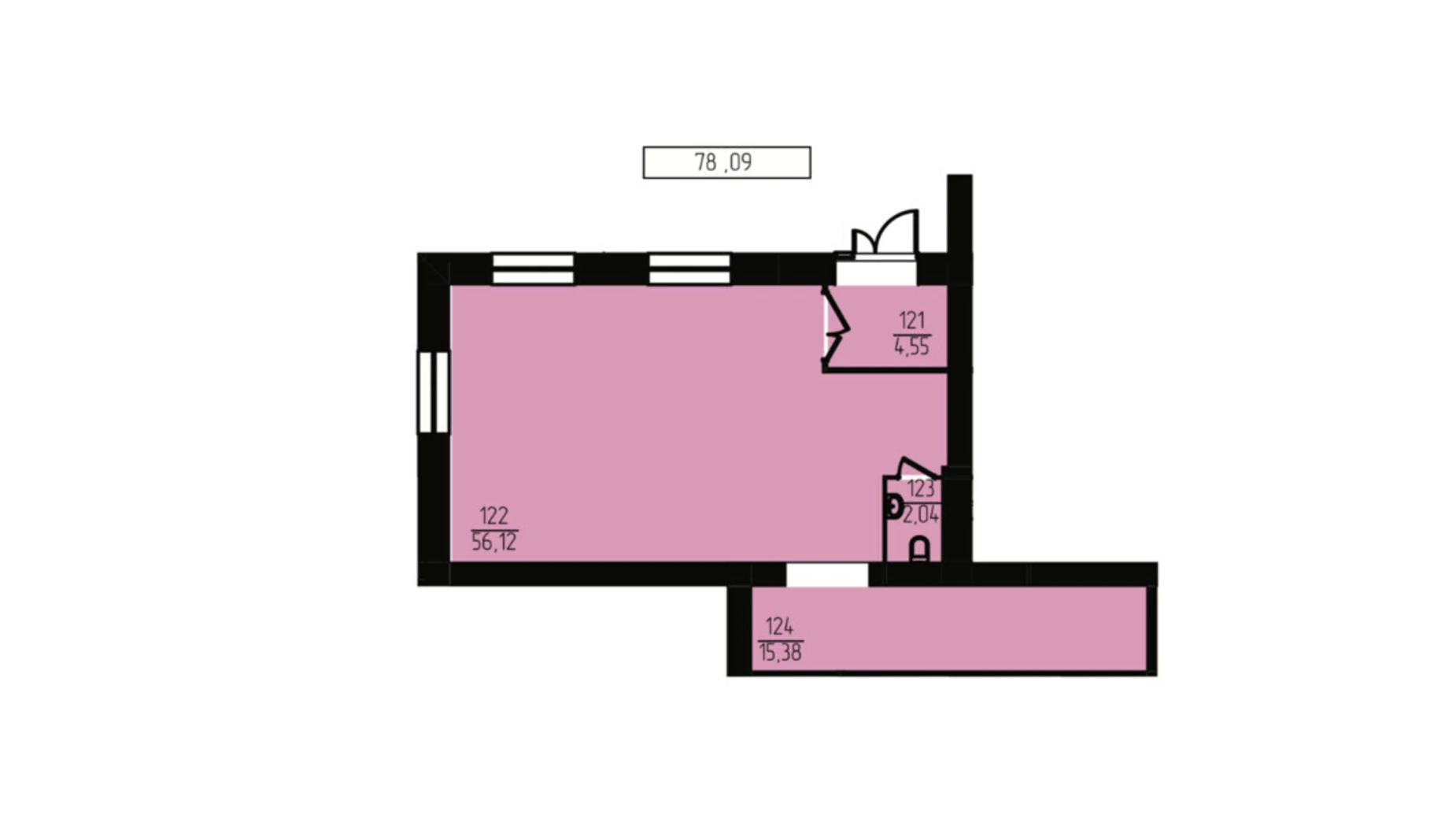 Продается офис 78.09 кв. м в бизнес-центре, цена: 113230 $ - фото 2