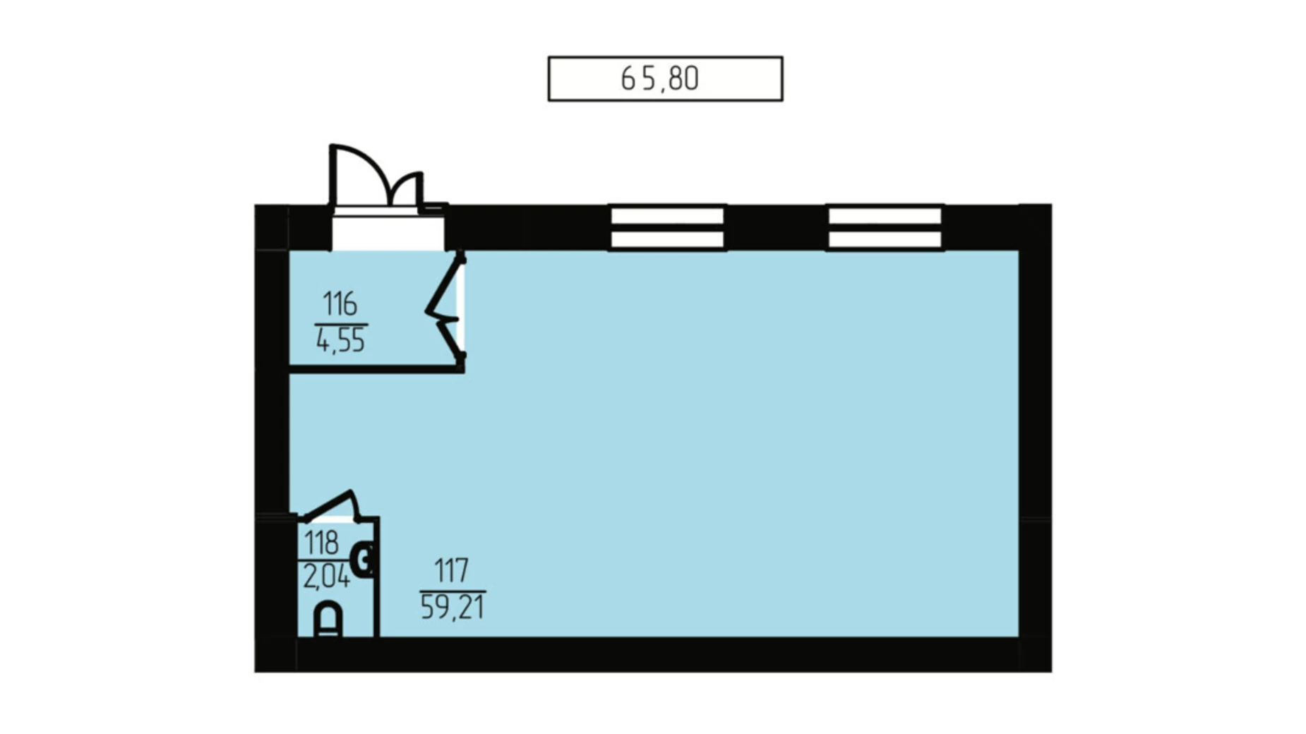 Продается офис 65.8 кв. м в бизнес-центре, цена: 95410 $ - фото 2