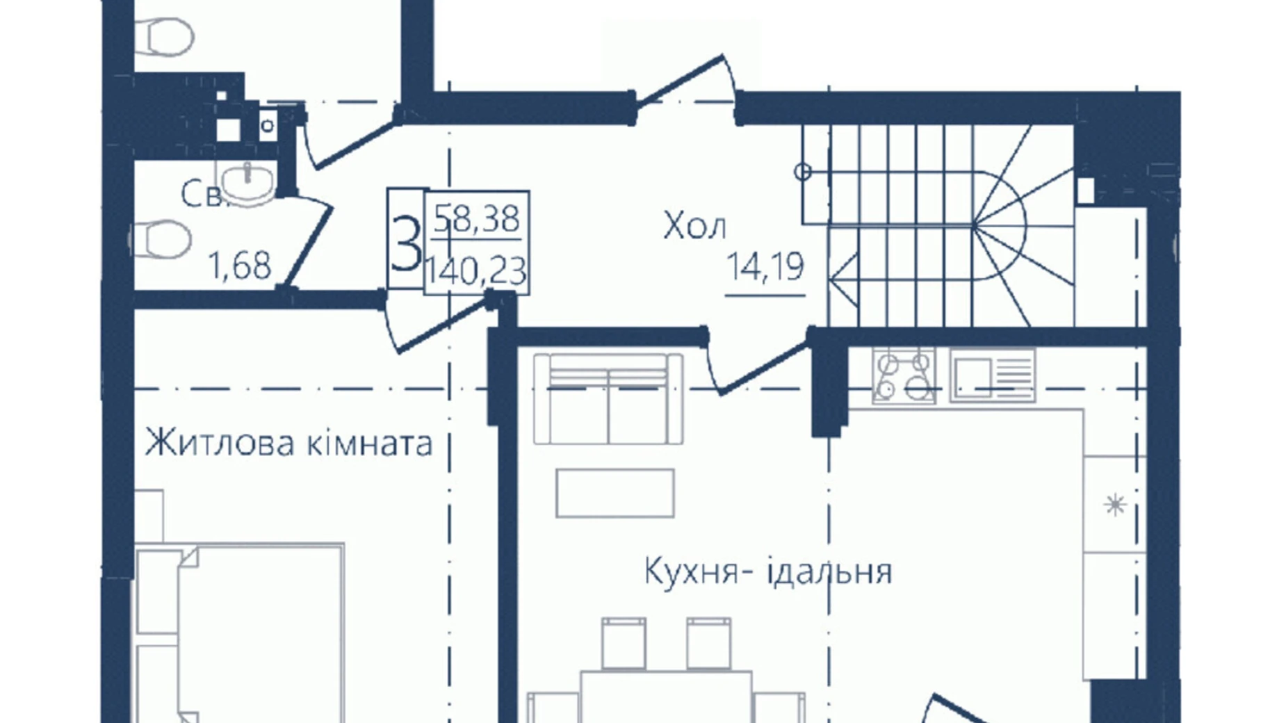 Продается 3-комнатная квартира 140.23 кв. м в Черновцах, цена: 126207 $ - фото 2