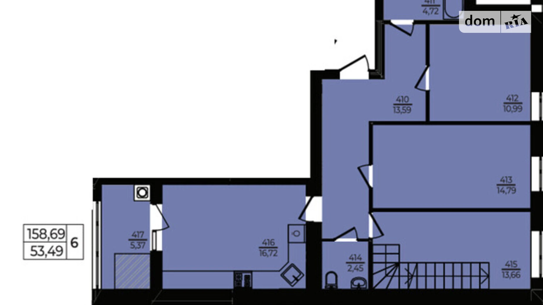 Продається 6-кімнатна квартира 158.69 кв. м у Хмельницькому, вул. Озерна, 20/4Б - фото 2