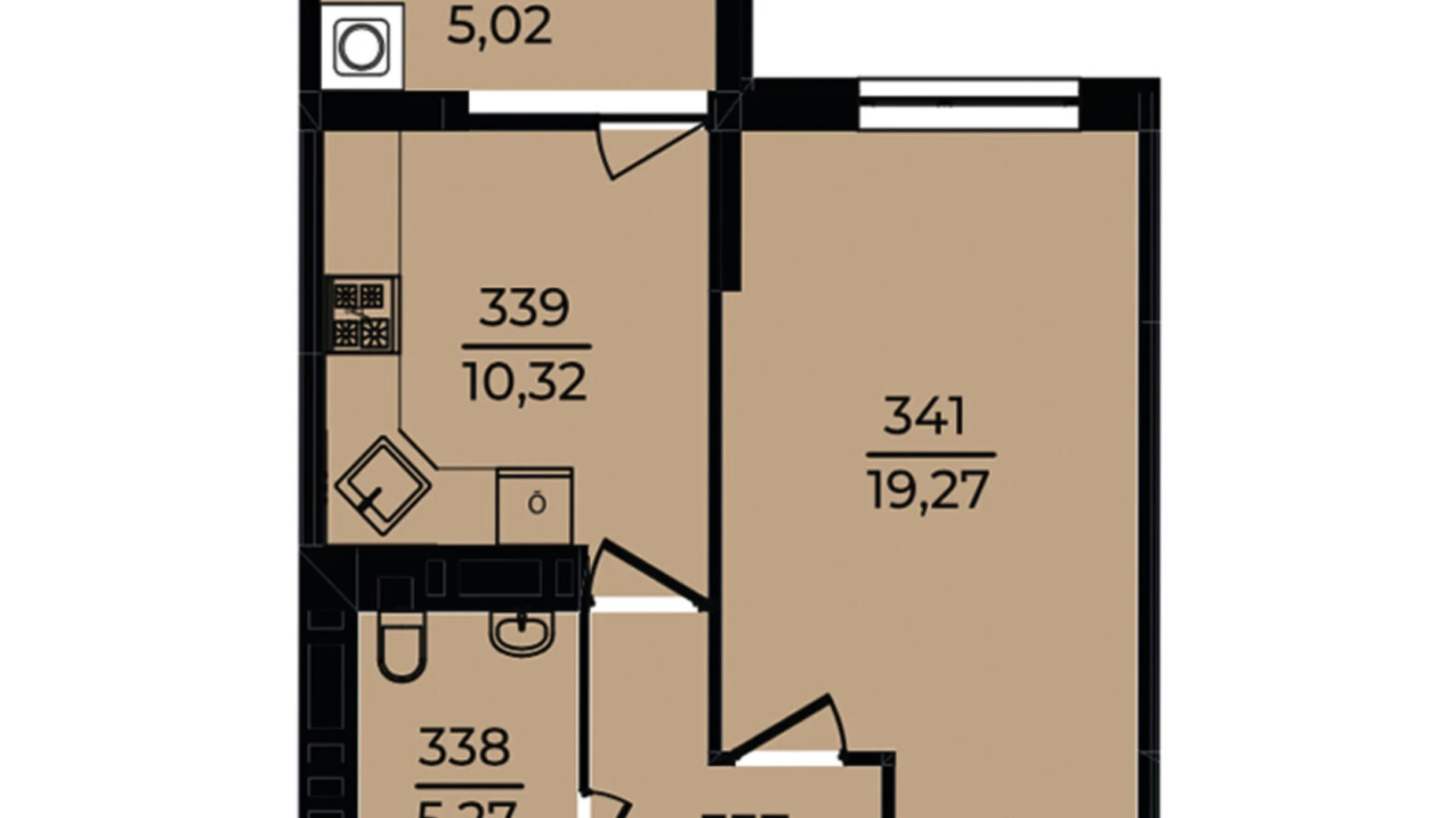 Продається 1-кімнатна квартира 44.7 кв. м у Хмельницькому, вул. Озерна, 20/4Б - фото 2