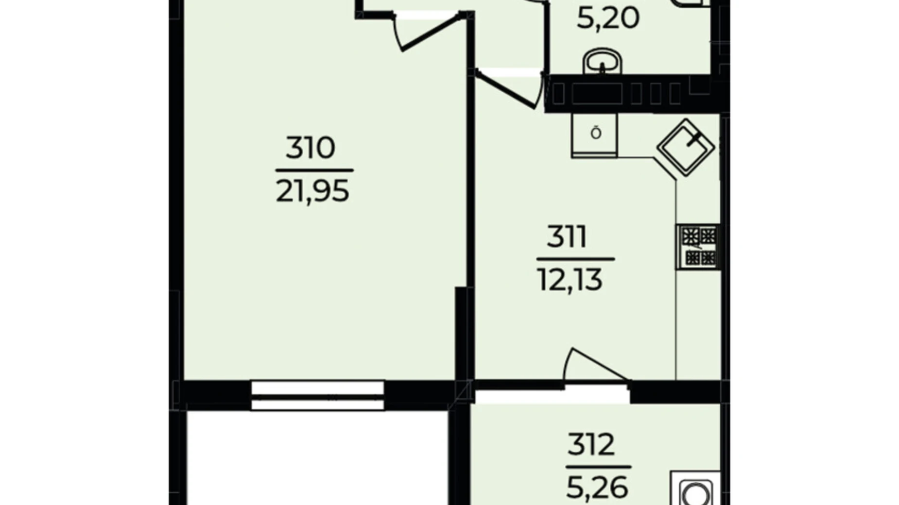 Продається 1-кімнатна квартира 49.02 кв. м у Хмельницькому, вул. Озерна, 20/4Б - фото 2