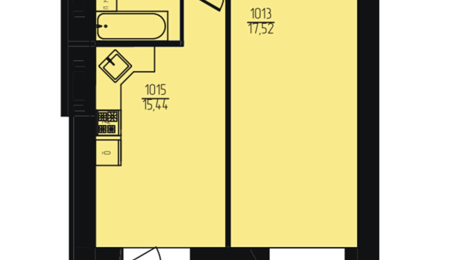 Продается 1-комнатная квартира 47.32 кв. м в Хмельницком, ул. Озерная, 20/4Б - фото 2