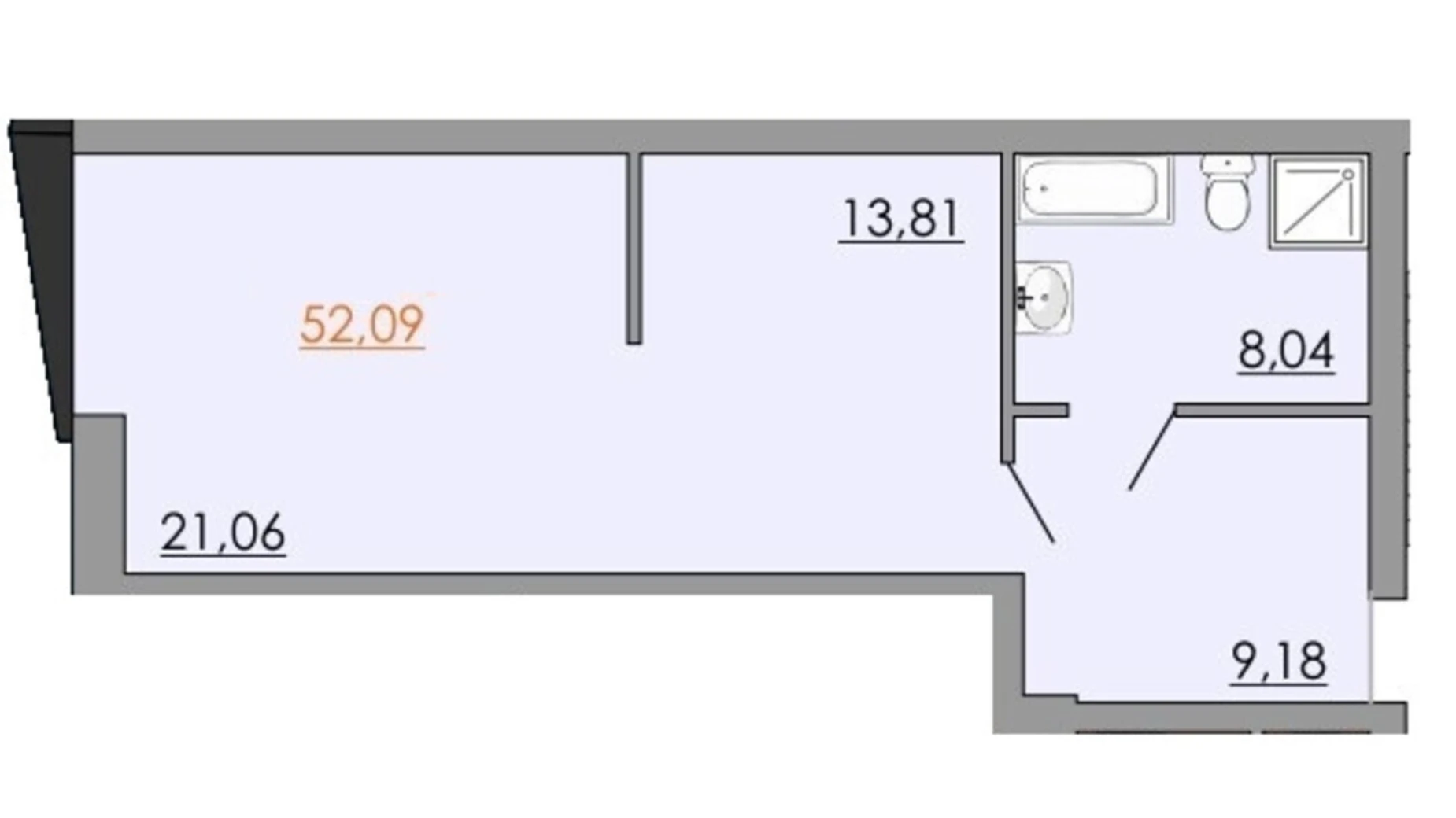 Продается 1-комнатная квартира 52 кв. м в Житомире, цена: 42210 $ - фото 2