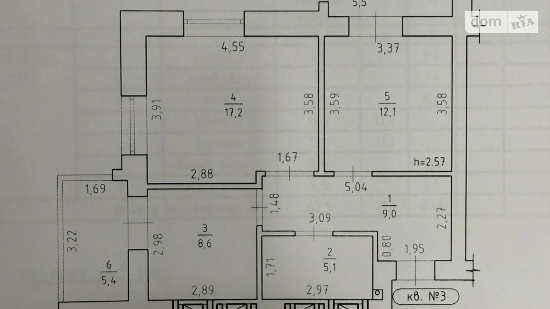 Продается 2-комнатная квартира 62.9 кв. м в Черкассах, ул. Хмельницкого Богдана, 31 - фото 2