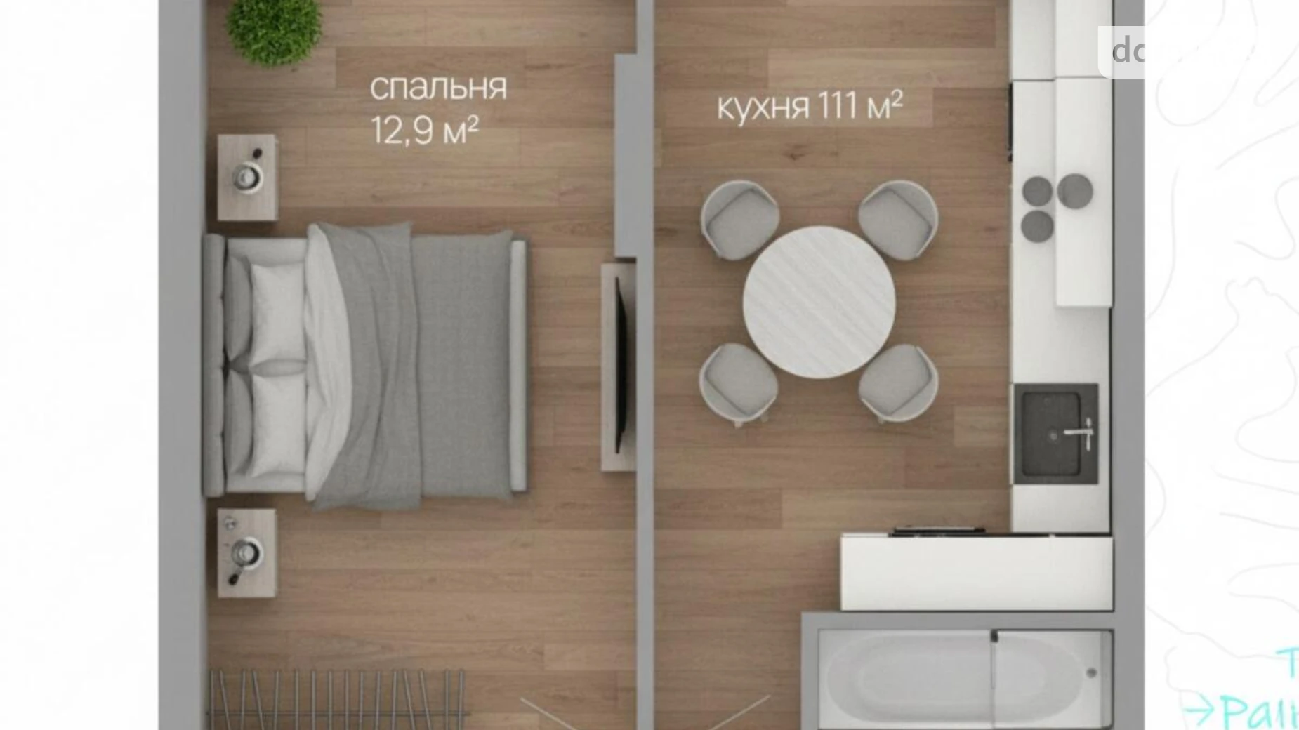 Продается 1-комнатная квартира 35 кв. м в Ивано-Франковске, ул. Национальной Гвардии(Советской Армии), 16 - фото 4