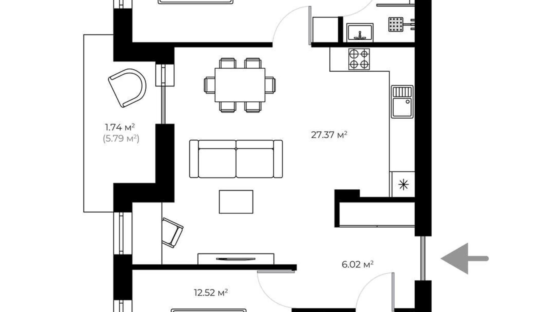 Продається 2-кімнатна квартира 65 кв. м у Ужгороді, вул. Мальовнича, 1 - фото 2