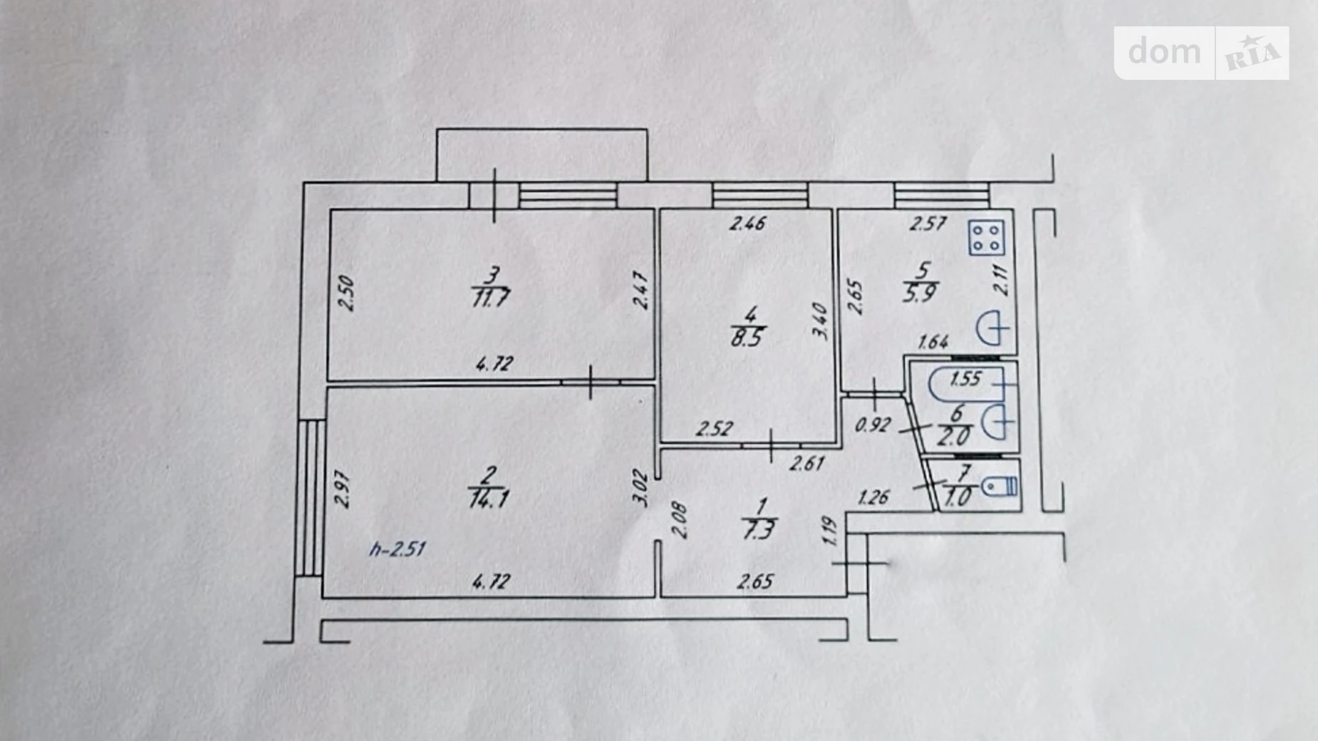 Продается 3-комнатная квартира 51.2 кв. м в Копылах, ул. Переломова Ивана(Горького) - фото 4