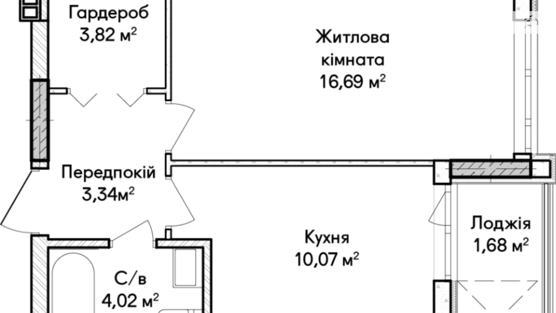 Продается 1-комнатная квартира 39.62 кв. м в Ирпене, ул. Ольги Кобылянской(Достоевского), 37 - фото 2