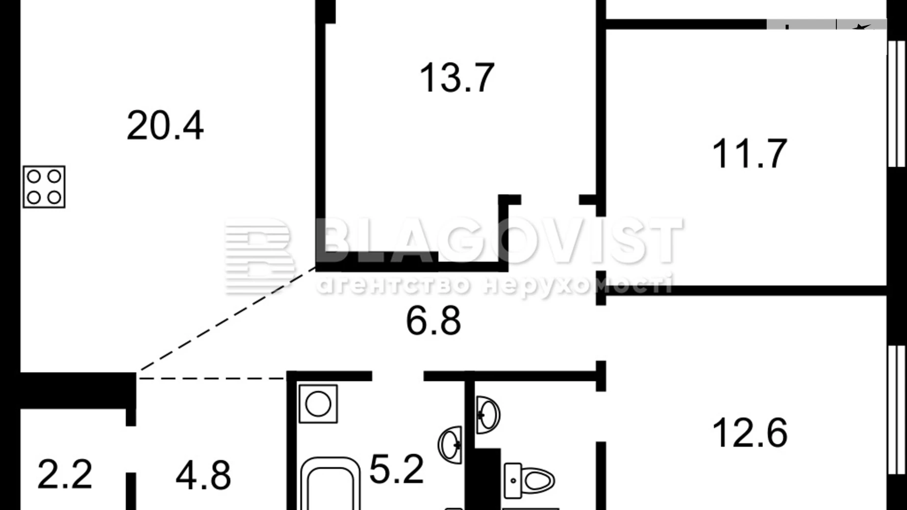 Продается 3-комнатная квартира 85 кв. м в Киеве, ул. Всеволода Змиенко, 15/23 - фото 2