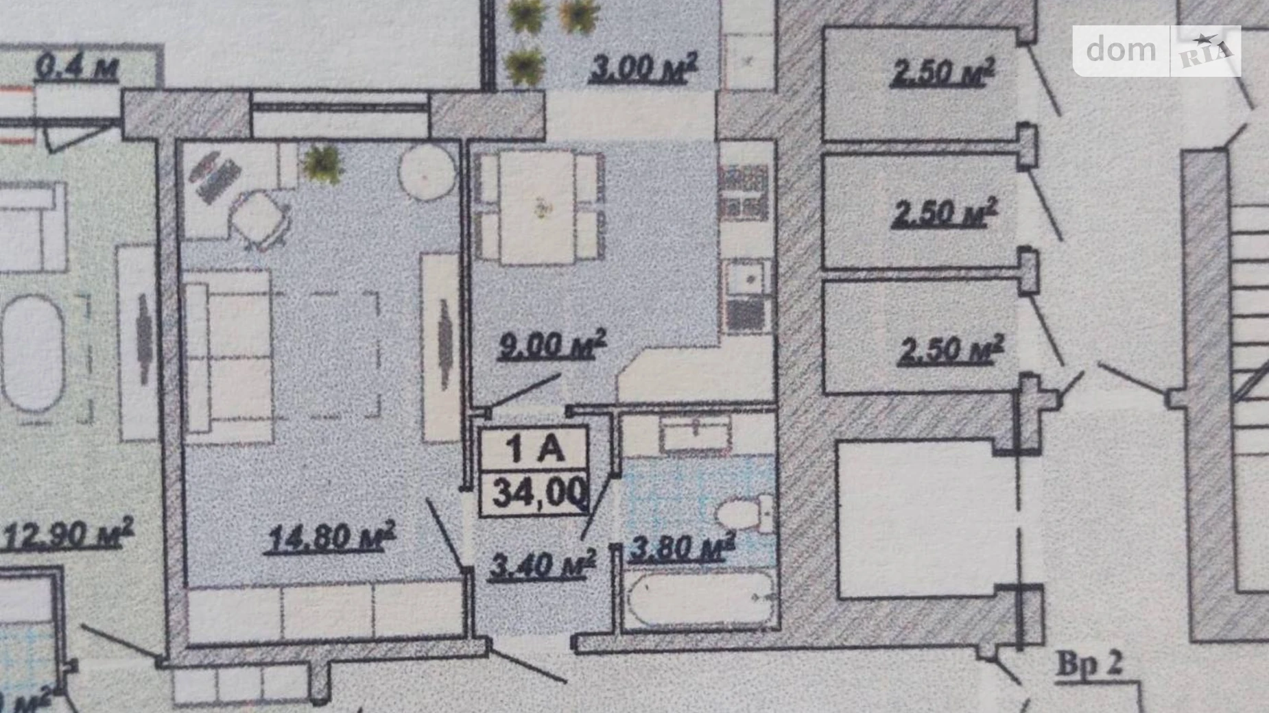 Продается 1-комнатная квартира 34 кв. м в Ивано-Франковске, ул. Княгинин - фото 2