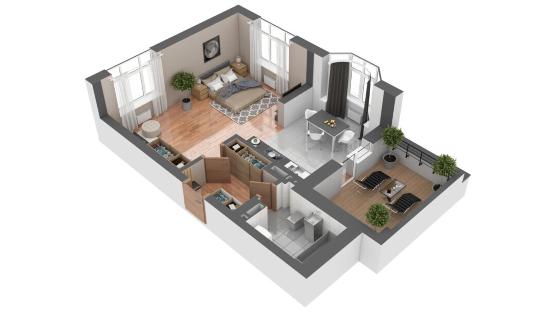 Продается 1-комнатная квартира 55.24 кв. м в Буче, бул. Леонида Бирюкова, 2А - фото 2