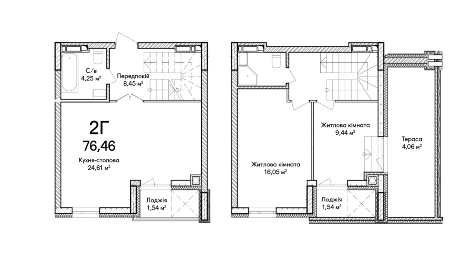 Продається 2-кімнатна квартира 76.34 кв. м у Ірпені, вул. Ольги Кобилянської(Достоєвського), 1В/36 - фото 5