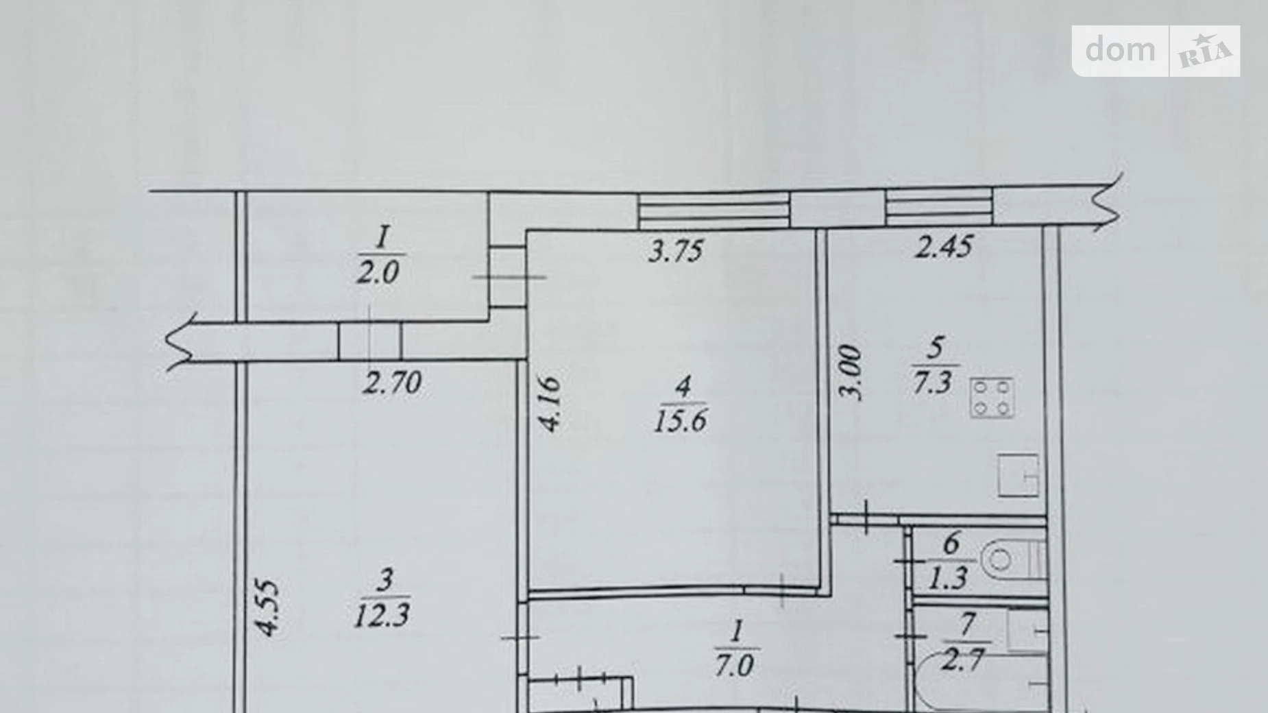 Продается 2-комнатная квартира 49.2 кв. м в Днепре, ул. Квартальная(Гладкова), 19 - фото 2