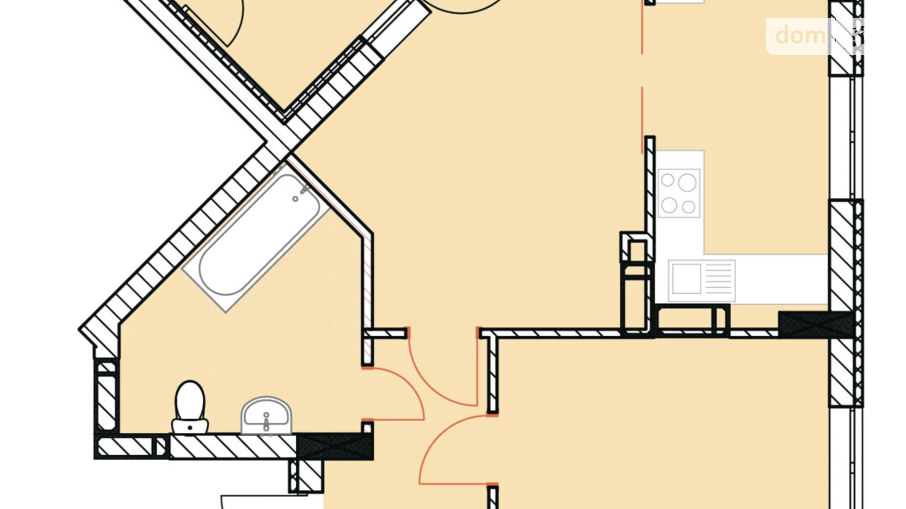 Продается 1-комнатная квартира 58.34 кв. м в Ирпене, Гостомельское шоссе, 49 - фото 2